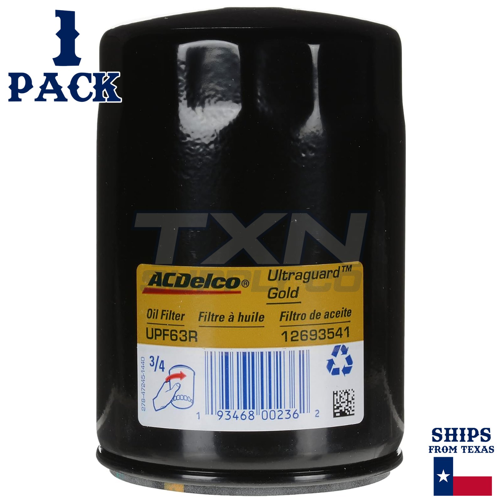 1 Pack ACDelco UPF63R Oil Filter 12693541 for 2019-2025 Chevy Blazer 3.6L LGX