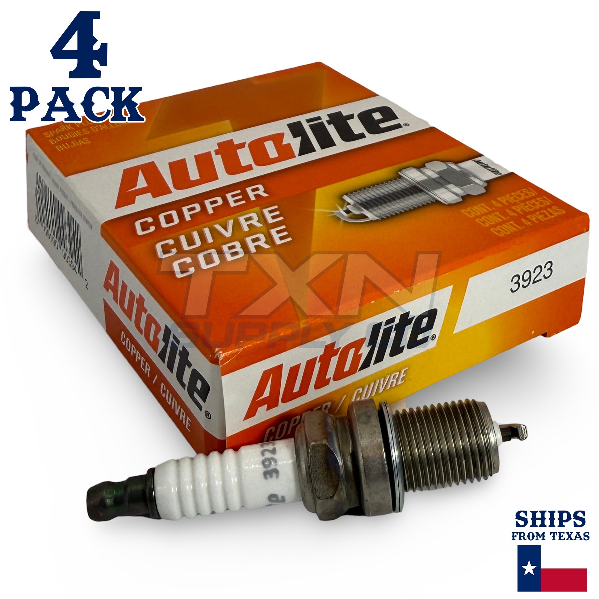 Autolite 3923 Copper Core Spark Plugs - 4 Pack