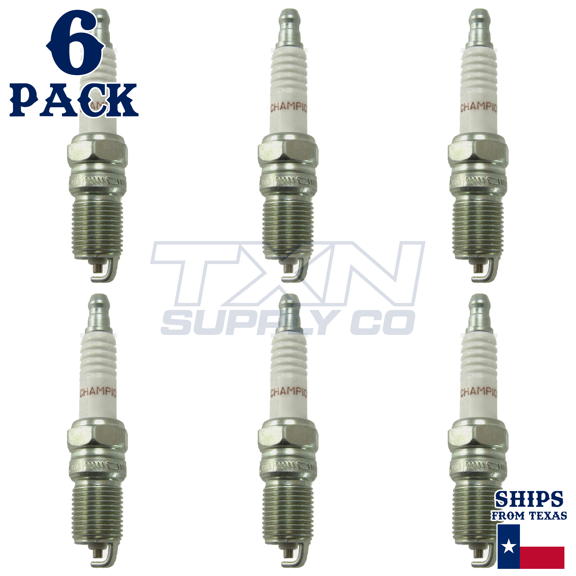 6 Pack Champion 13 Copper Plus Spark Plugs 1998-1999 Oldsmobile Intrigue 3.8L - Image 2