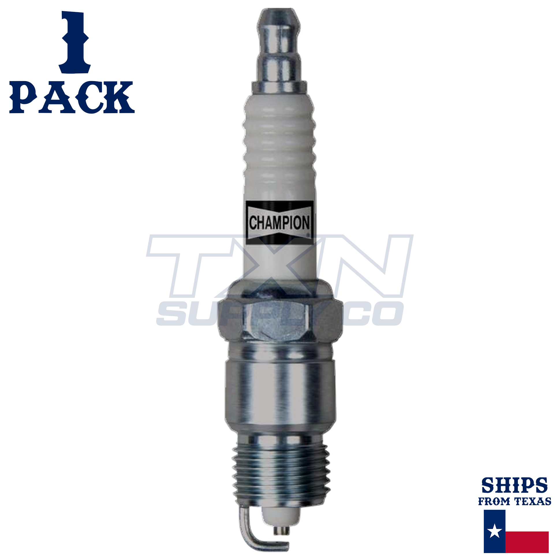 Champion Copper Plus 25 Spark Plug RV17YC - 1 Pack - for 1968-1995 Chevrolet Chevelle and Chevrolet Caprice - Image 1
