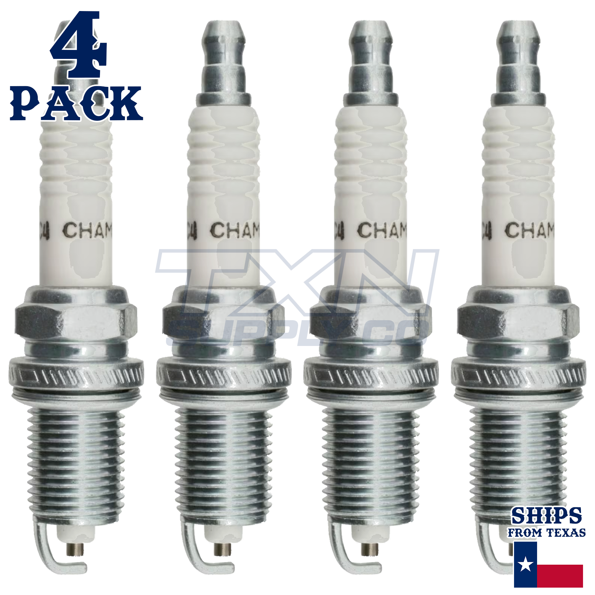 4 Pack Champion 318 Copper Plus Spark Plugs for 1999-2003 Mazda Protege 1.6L L4 - Image 2