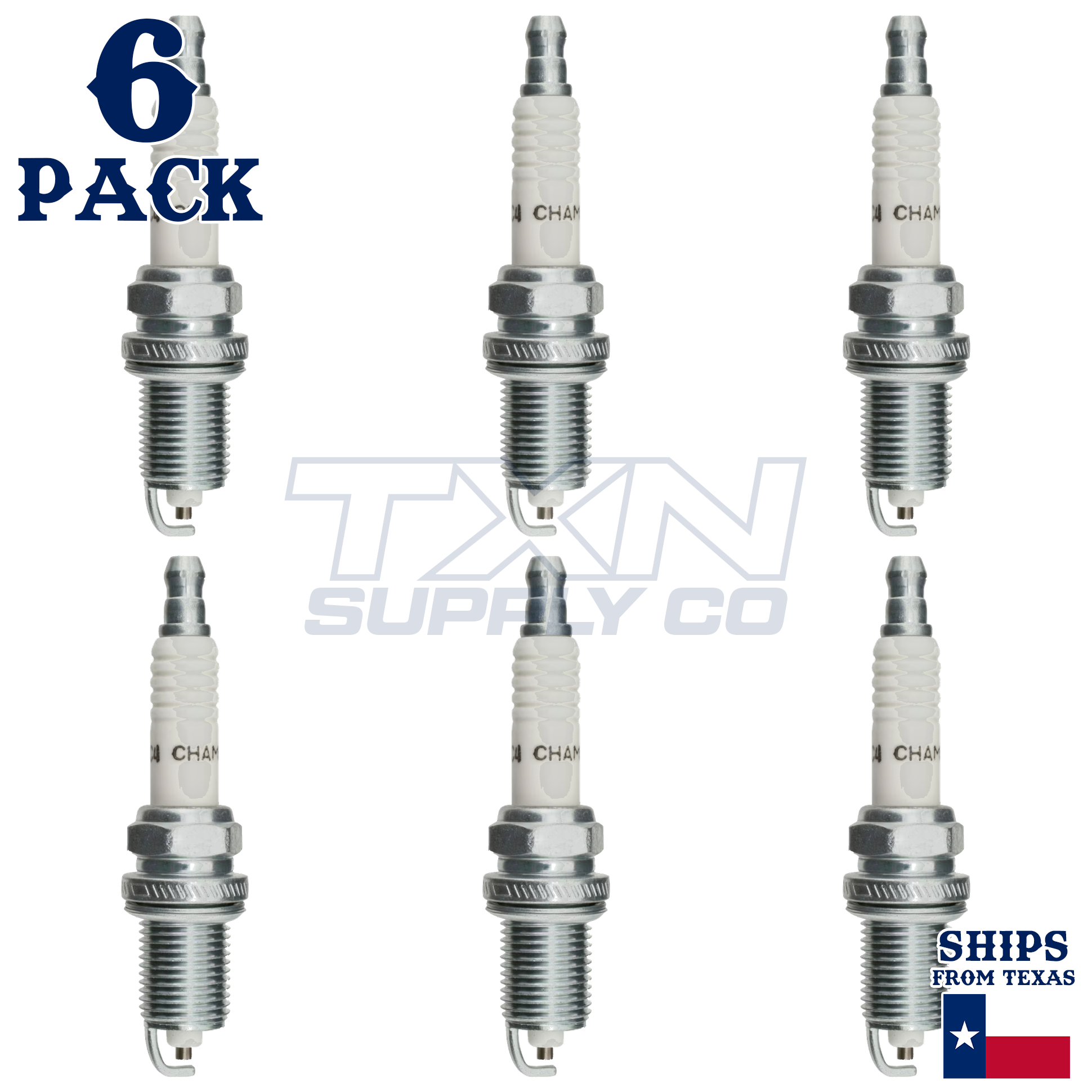 6 Pack Champion 318 Copper Spark Plugs Set for 1995-1997 HONDA ACCORD V6-2.7L - Image 2