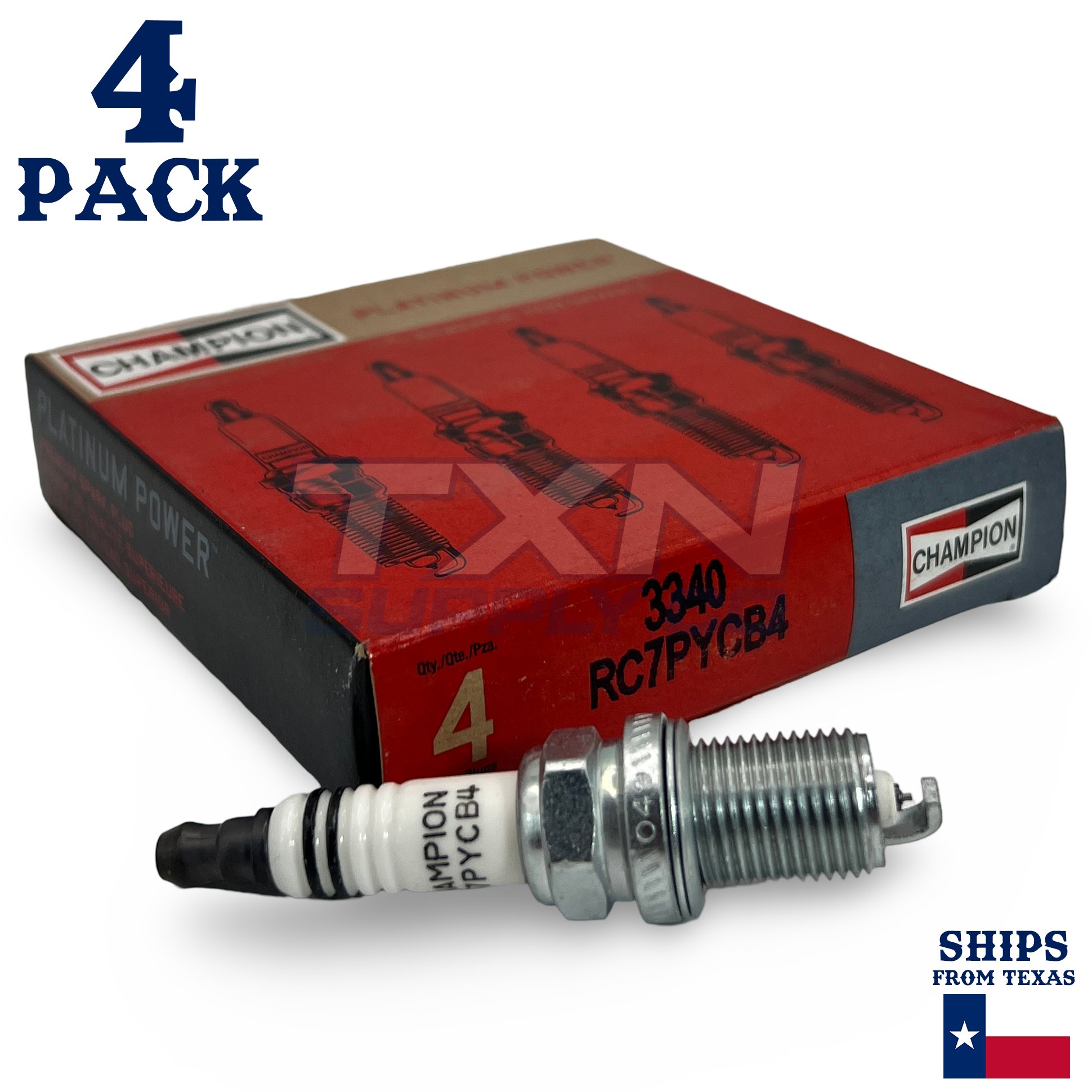 4 Pack Champion 3340 Spark Plug - For 2002-2011 Honda Civic 2.0L