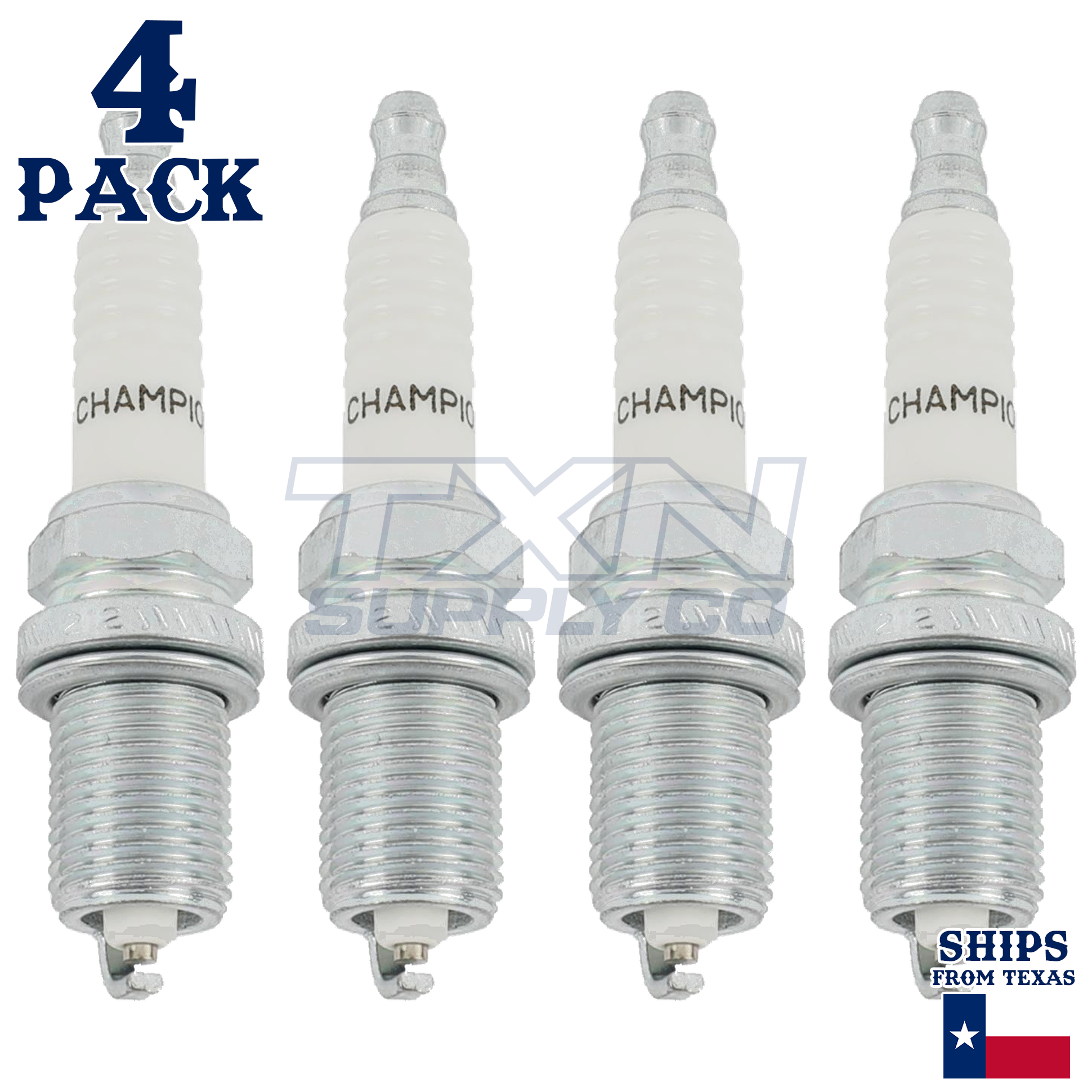 4 Pack Spark Plugs Champion 344 Copper Set for 1990-1992 VOLKSWAGEN JETTA L4-2.0L - Image 2