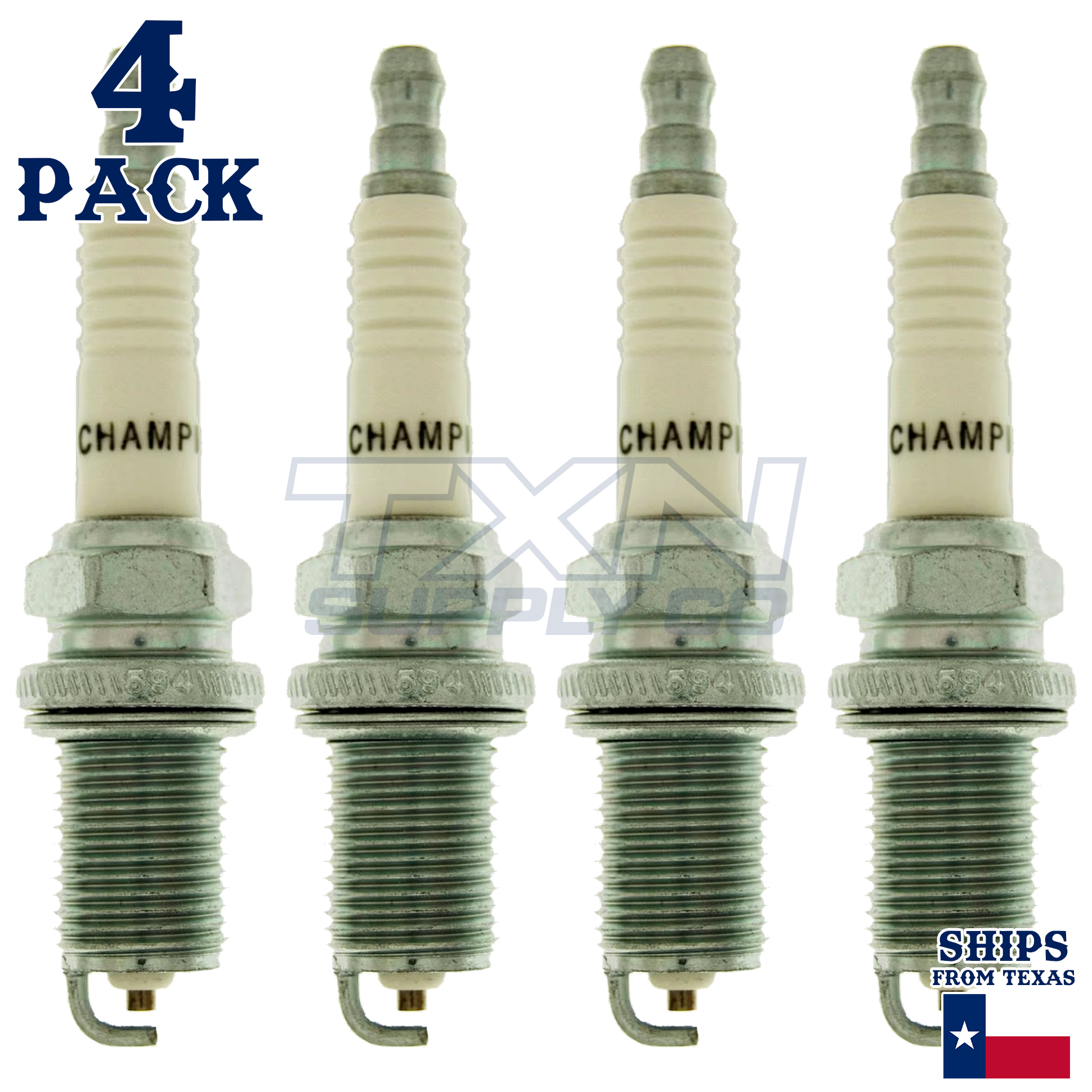 4 Pack Champion 346 Copper Plus Spark Plugs for 1999 Subaru Forester 2.5L H4 - Image 2