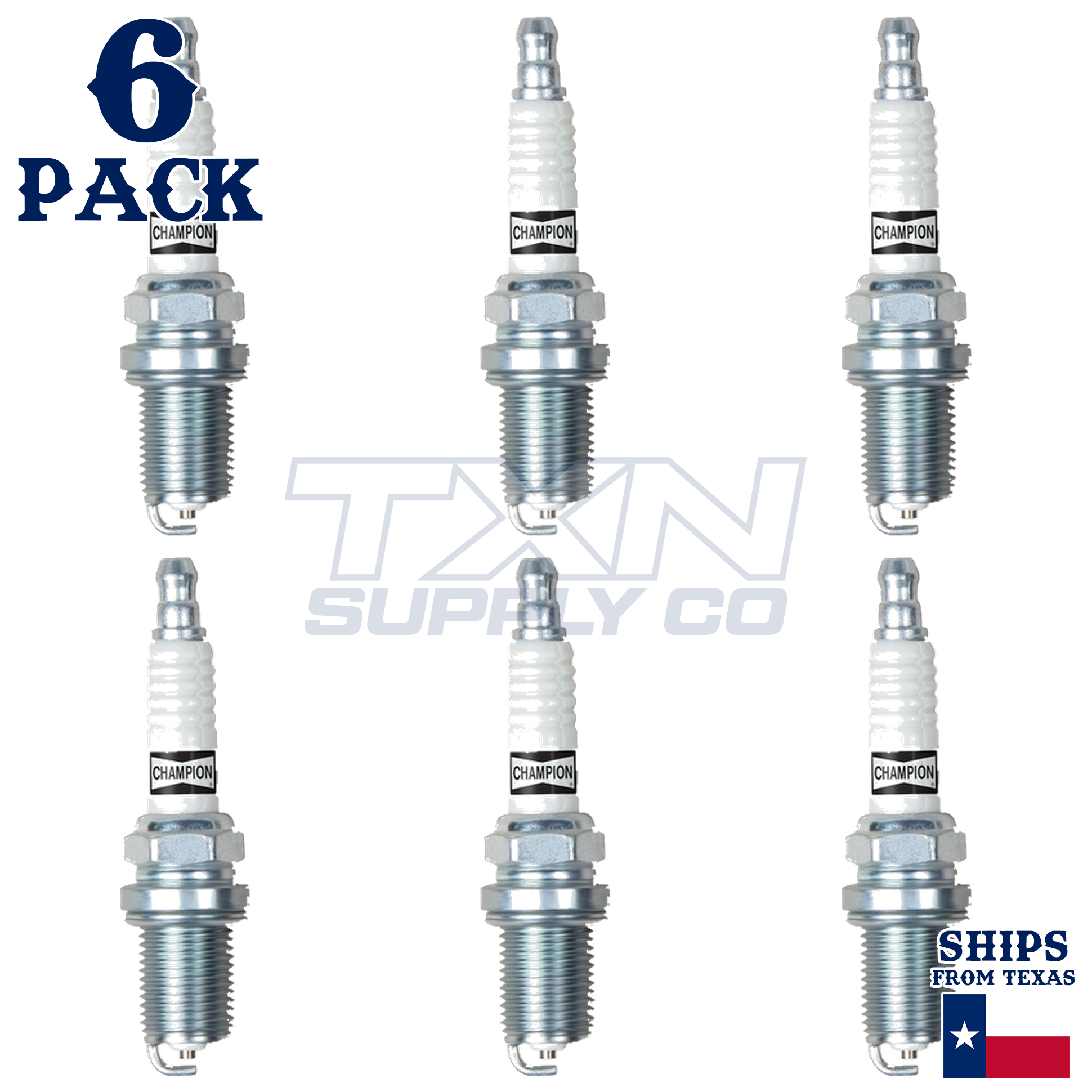 6 Pack Champion 431 Copper Plus Spark Plugs 1993-1998 Jeep Grand Cherokee 4.0L - Image 2