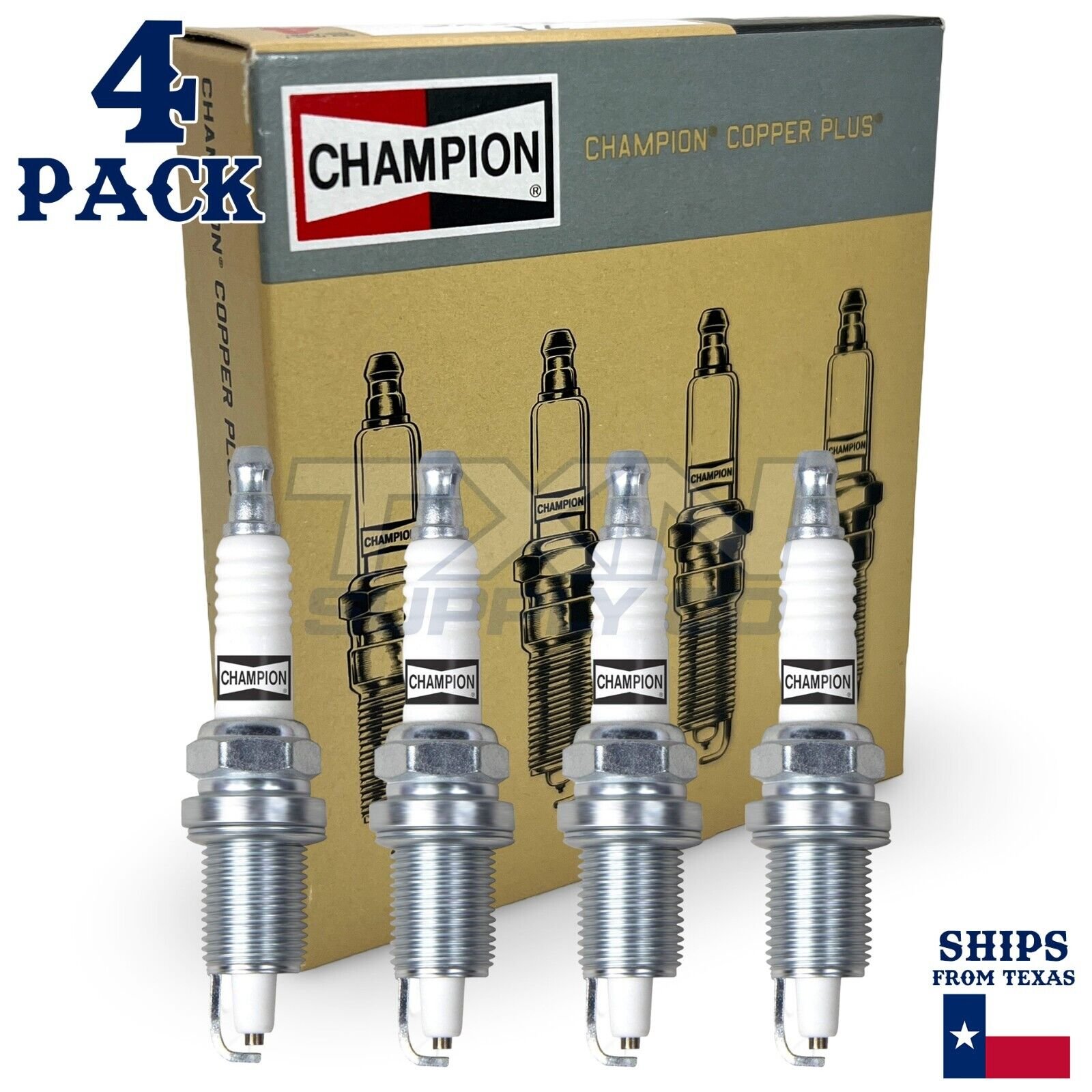 4 Pack Champion 434 Copper Plus Spark Plugs for 2010-2012 Subaru Outback 2.5L H4