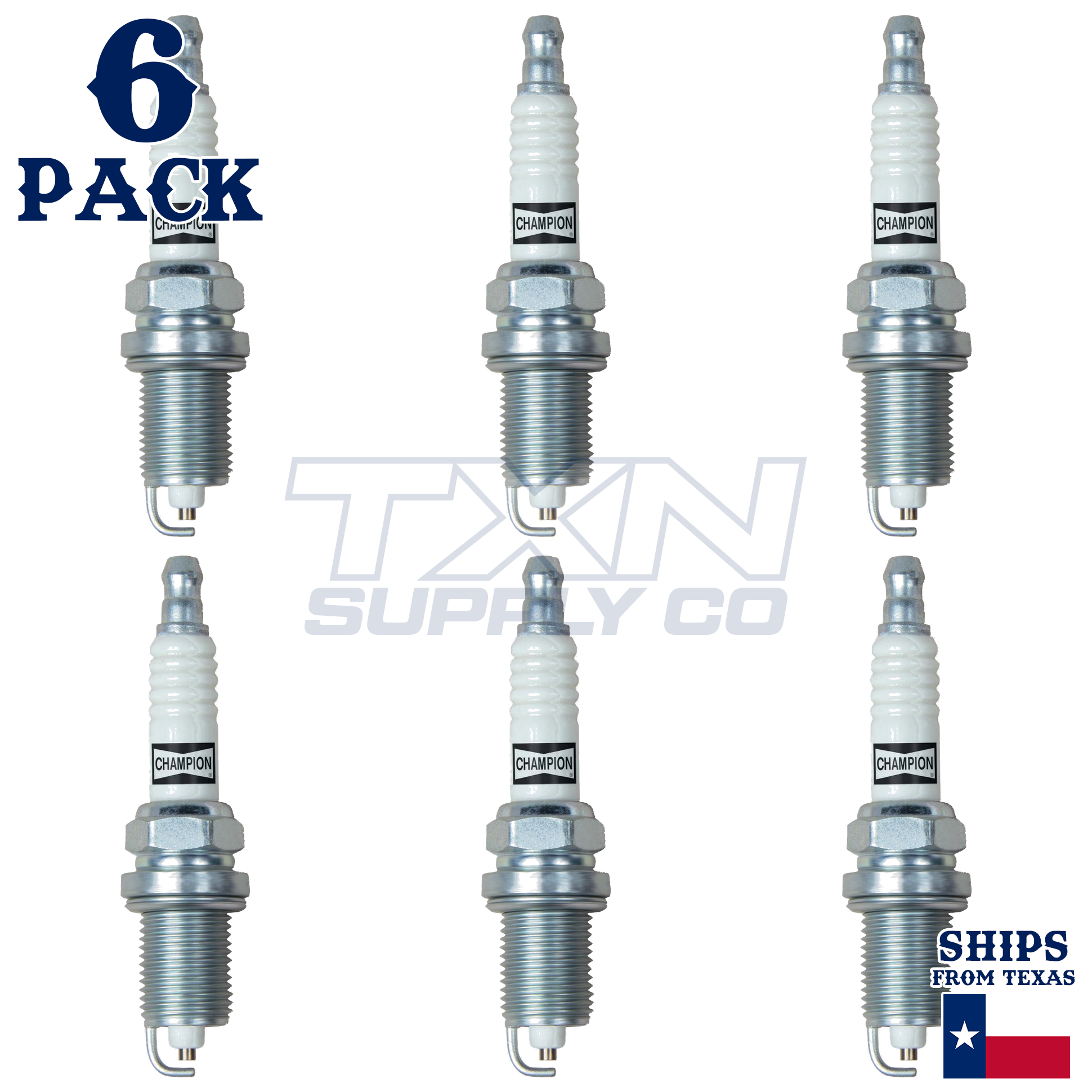 6 Pack Champion 434 Copper Plus Spark Plugs for 1992-2003 Lexus ES300 3.0L V6 - Image 2