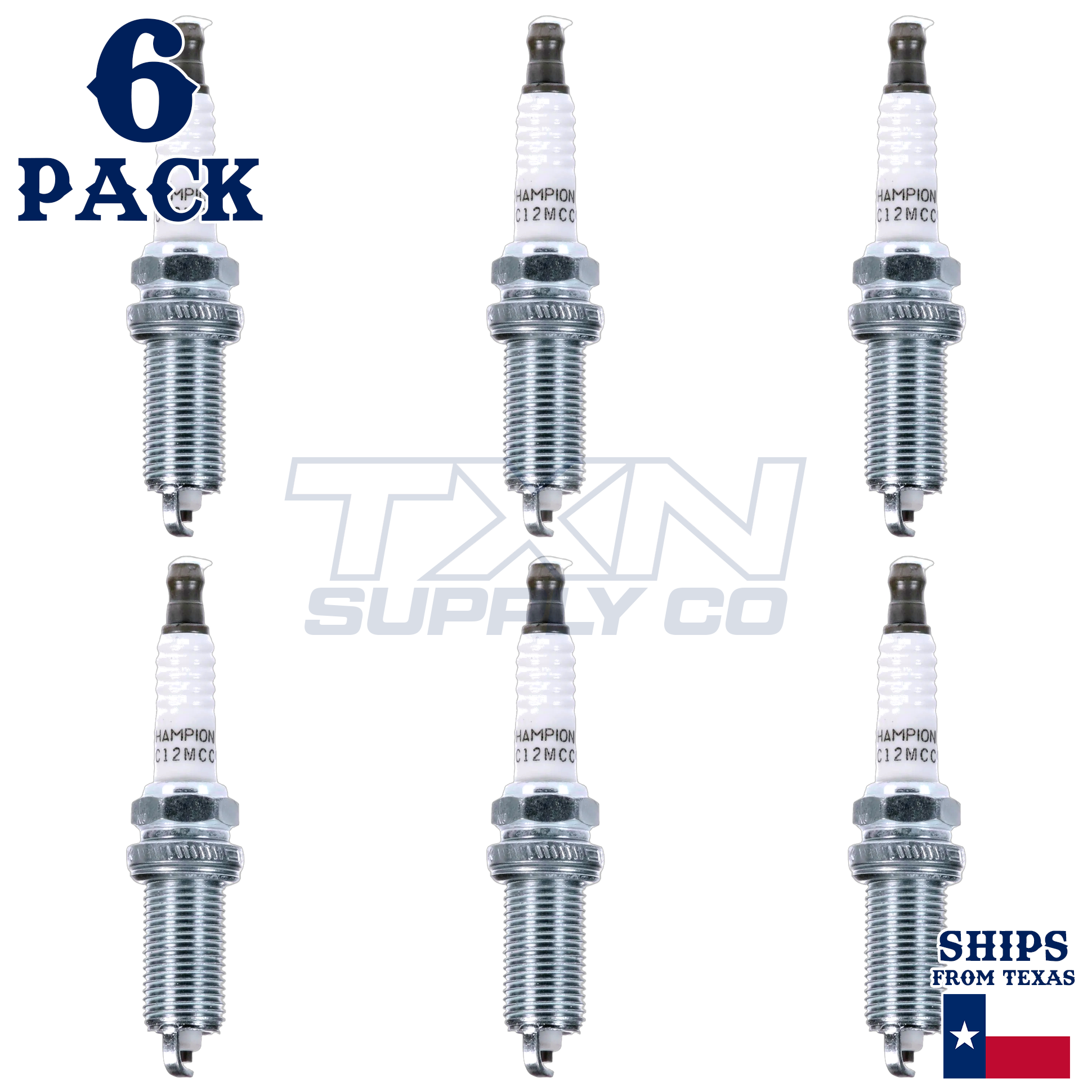 6 Pack Champion 446 Copper Plus Spark Plugs for 2019-2022 Lexus ES350 3.5L V6 - Image 2