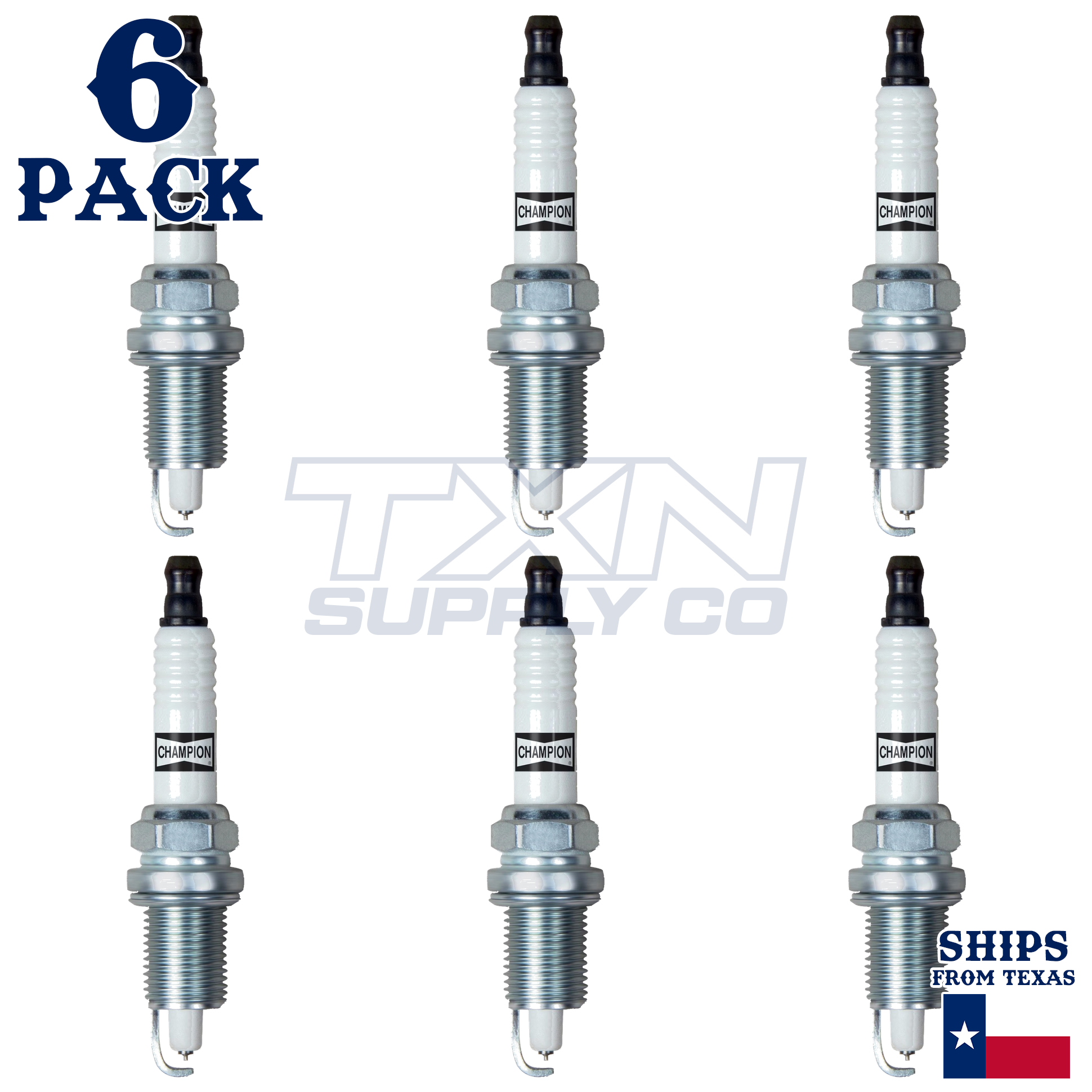 6 Pack Champion 7034 Platinum Spark Plugs for 2006-2010 Dodge Charger 3.5L V6 - Image 2