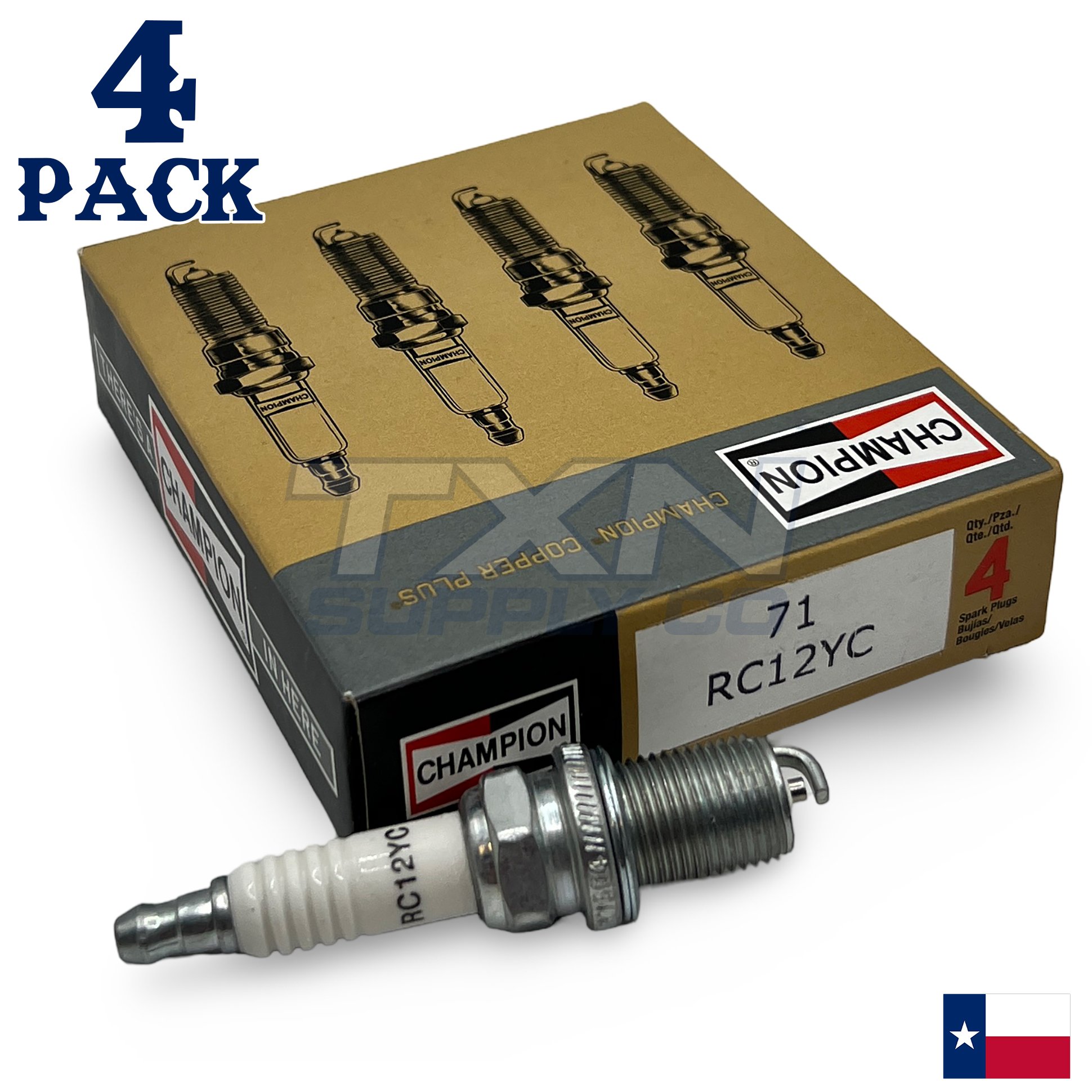4 Pack Spark Plugs Champion 71 Copper Set 1993-1999 VOLKSWAGEN JETTA L4-2.0L