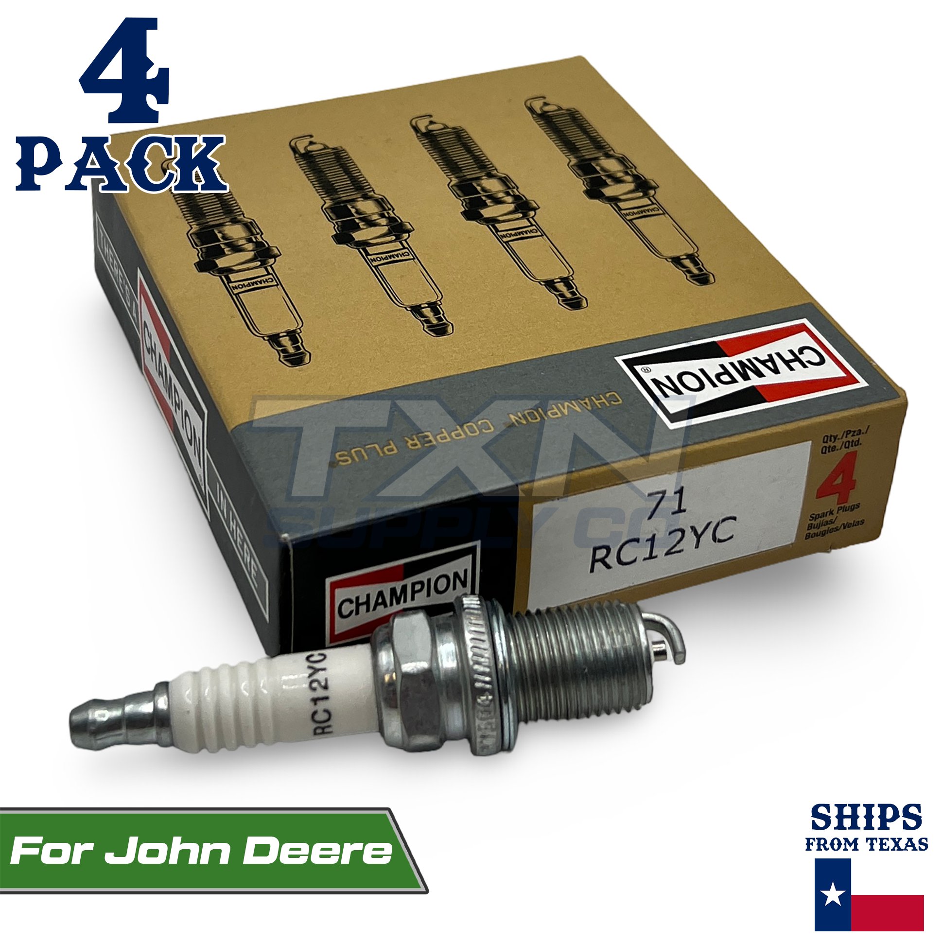 4 Pack Spark Plugs Champion 71 Copper Set for 2005-2009 SUBARU OUTBACK H4-2.5L