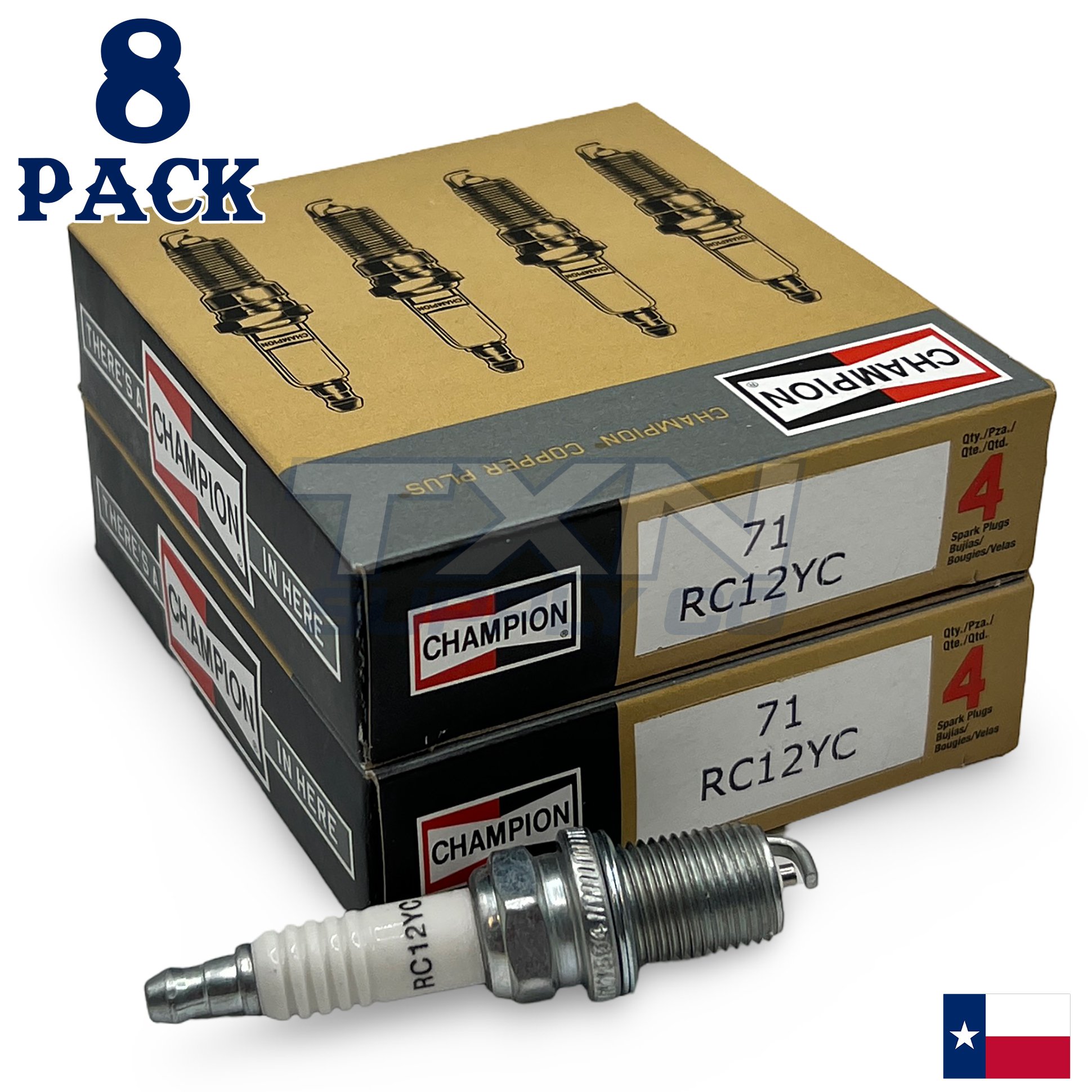 8 Pack Champion Copper Spark Plugs Set for 1994-1996 DODGE RAM 1500 V8-5.2L