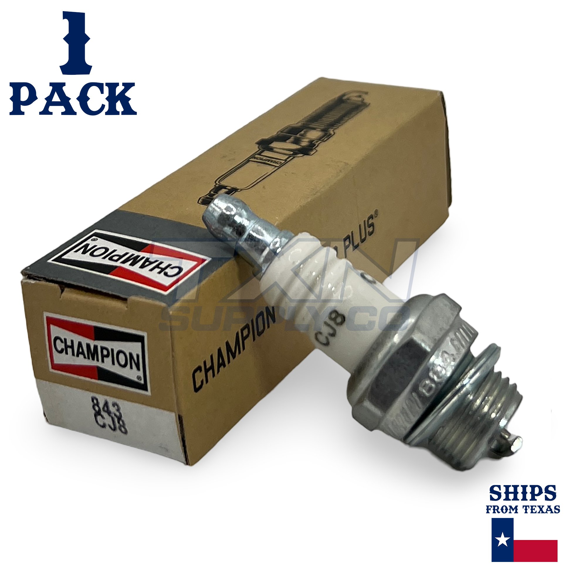 Champion Copper Plus Small Engine 843 Spark Plug (Carton of 1) - CJ8 - Image 1