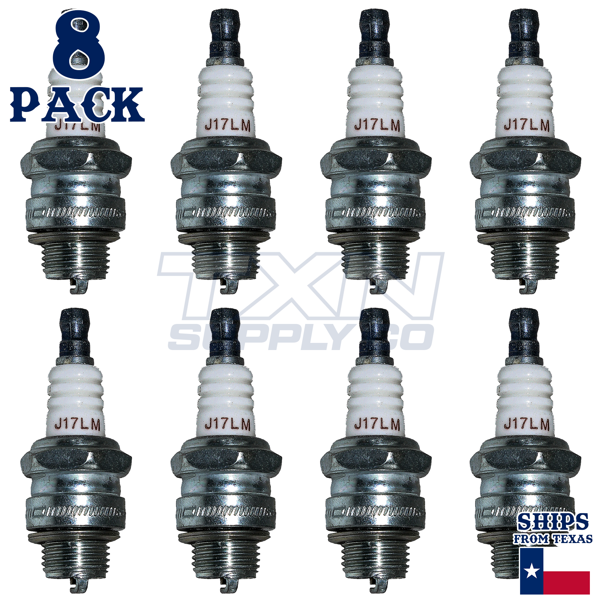 Champion 845 Small Engine Spark Plugs RJ17LM Pack of 8 - Image 2