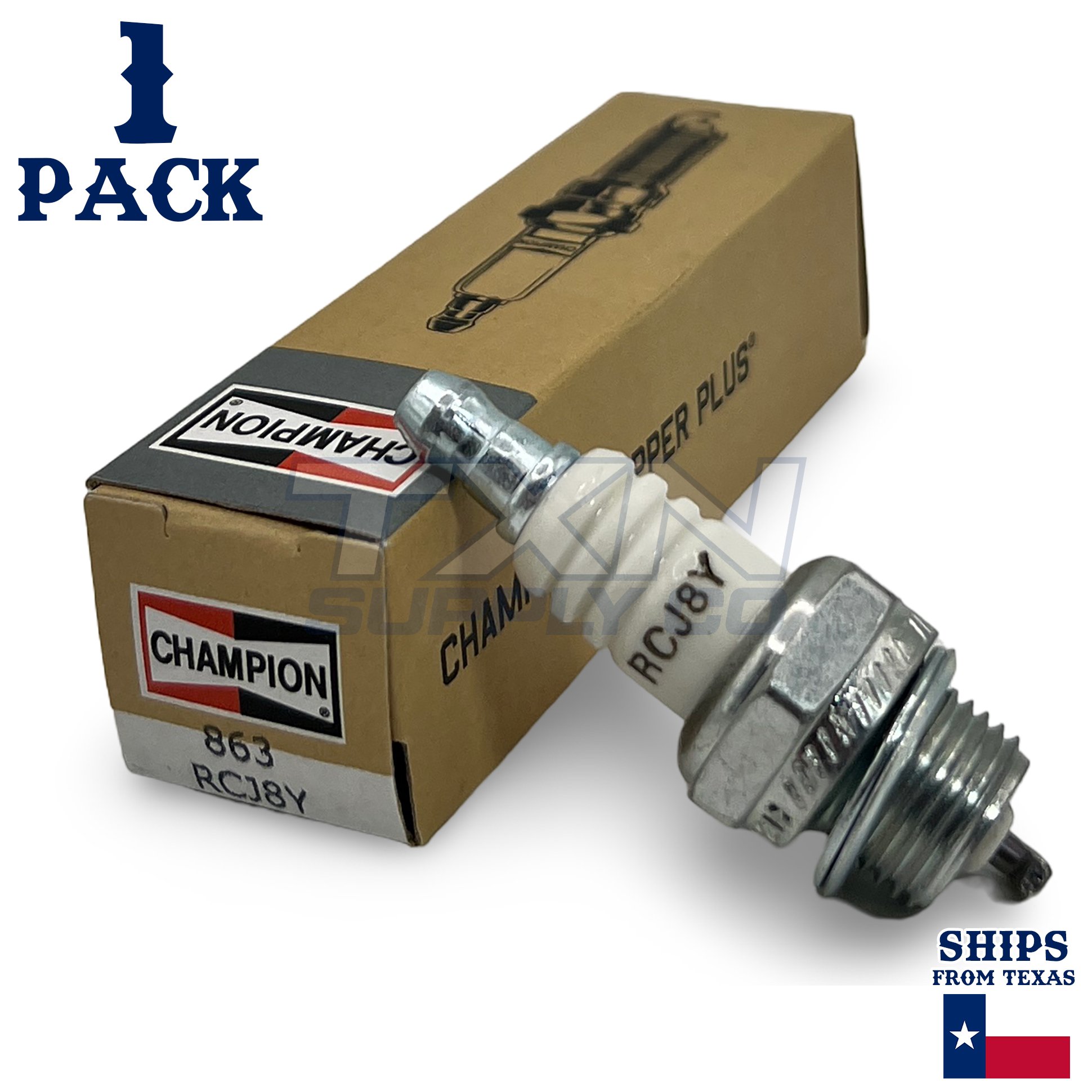 Champion Copper Plus Small Engine 863 Spark Plug (Carton of 1) - RCJ8Y - Image 1