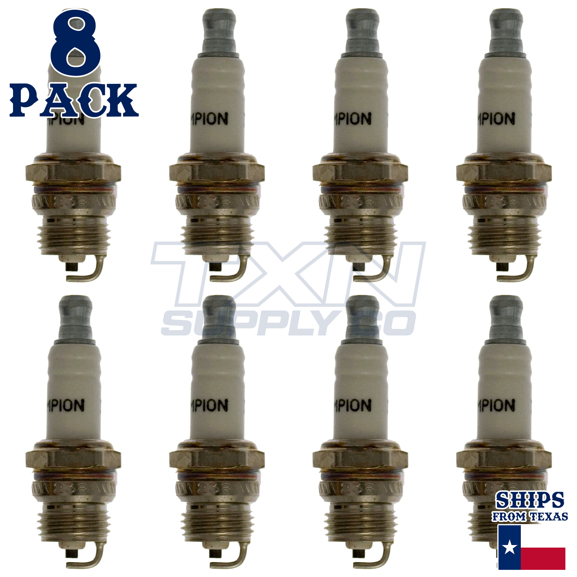 Champion RDJ7Y-8pk Copper Plus Small Engine Spark Plug Stock # 872 (8 Pack) - Image 1