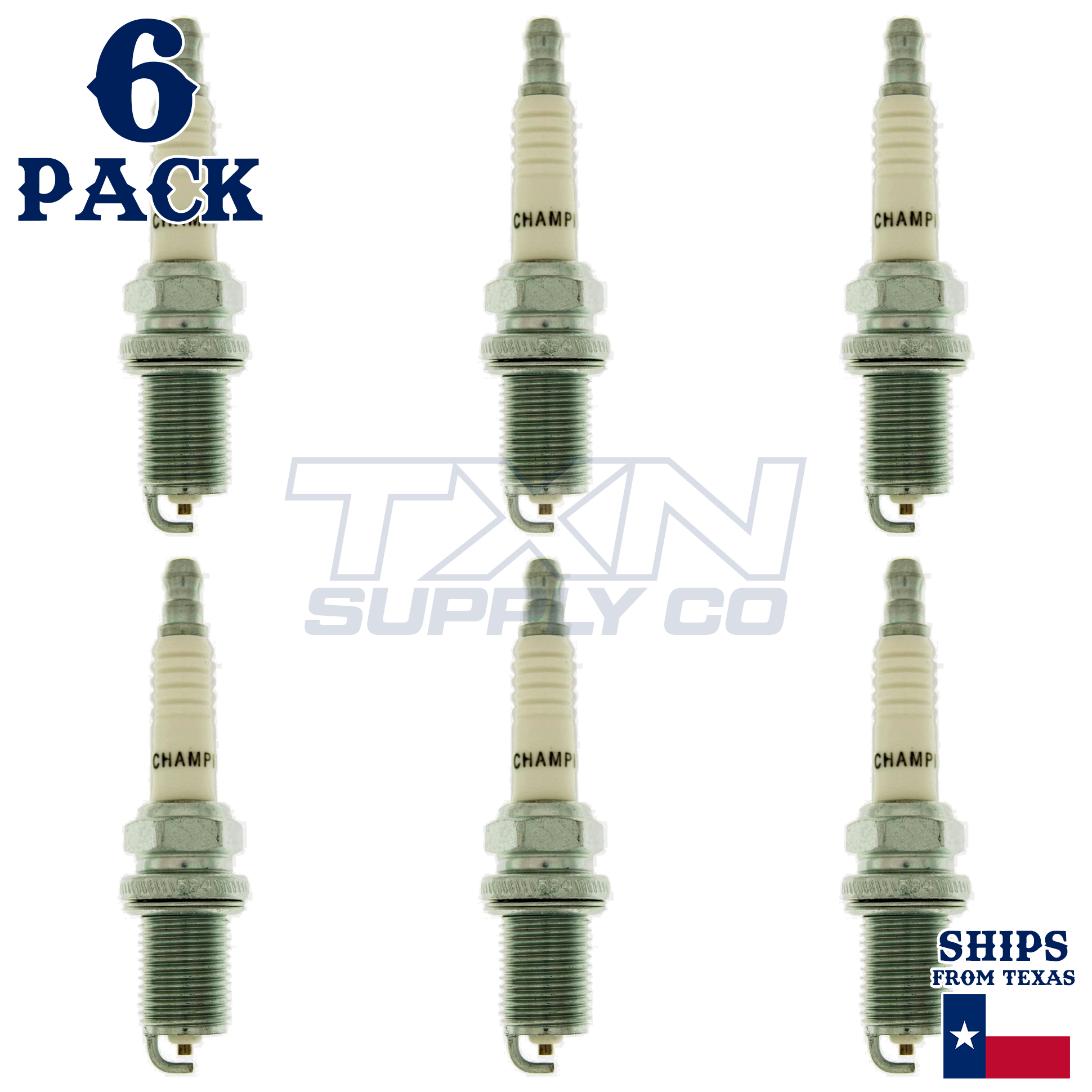 6 Pack Champion 89 Copper Plus Spark Plugs for 2005-2009 Hyundai Tucson 2.7L V6 - Image 2