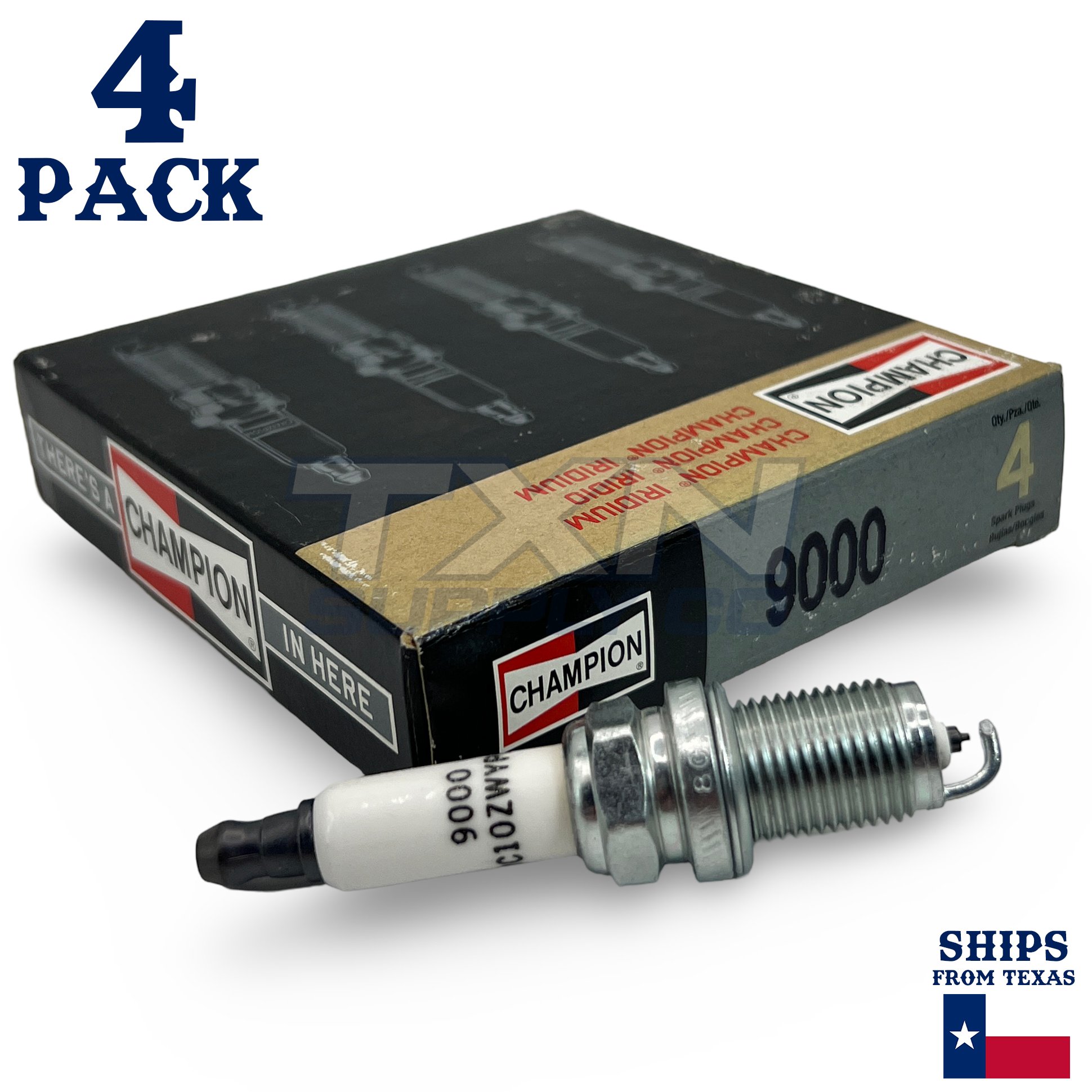 4 Pack Champion 9000 Spark Plug - For 2002-2009 Honda CR-V 2.4L