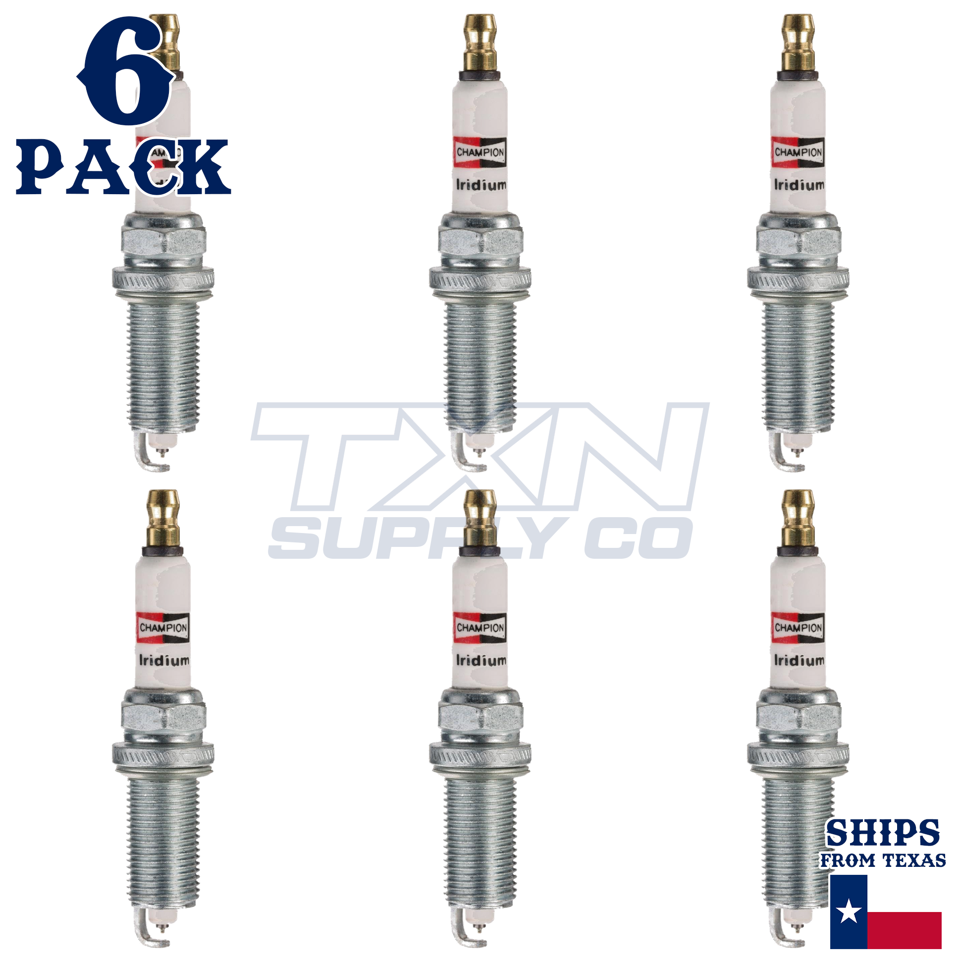 6 Pack Champion 9055 Iridium Spark Plugs for 2007-2009 Hyundai Santa Fe 2.7L V6 - Image 2