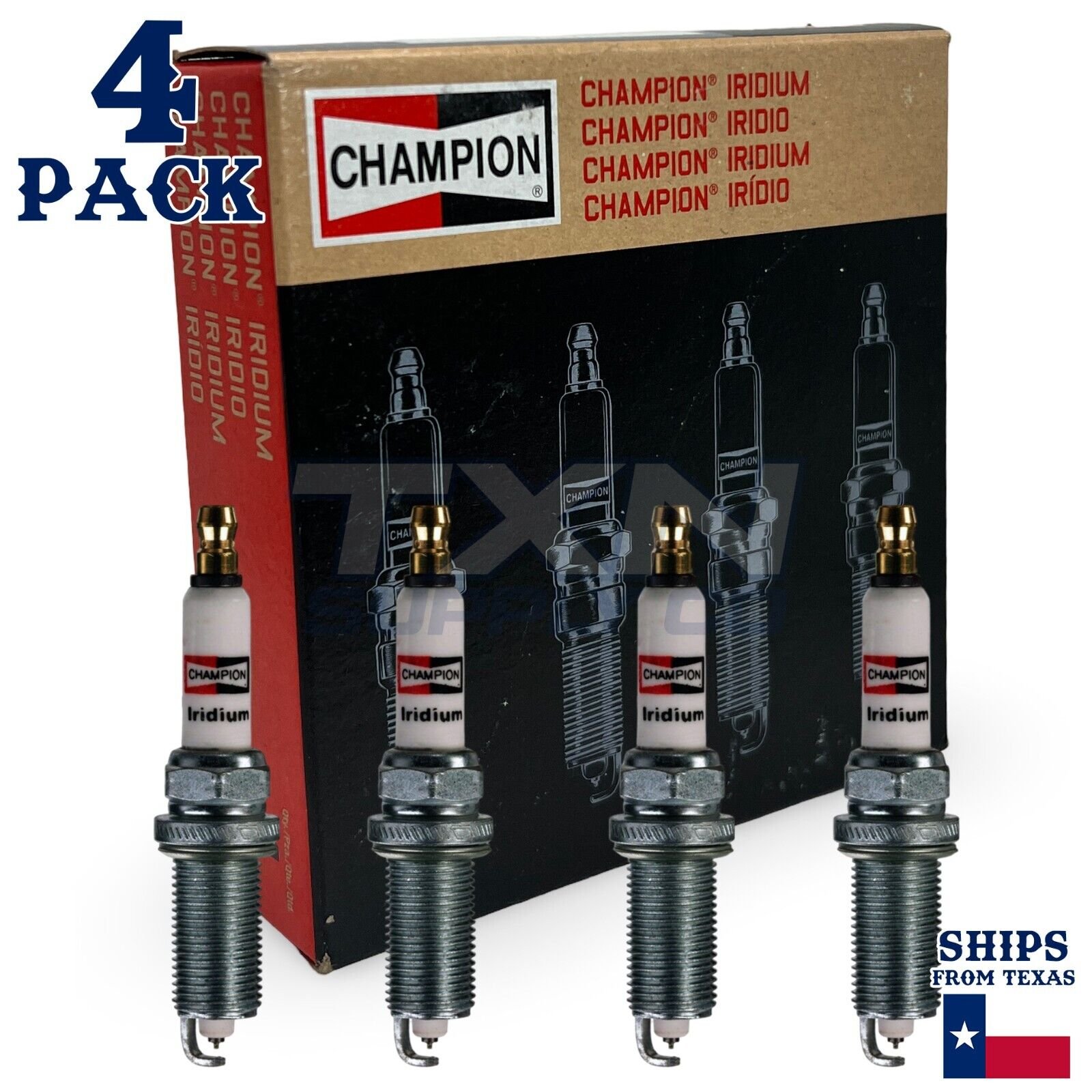 4 Pack Champion 9202 Iridium Spark Plugs for 1989-1993 Mazda B2600 2.6L L4