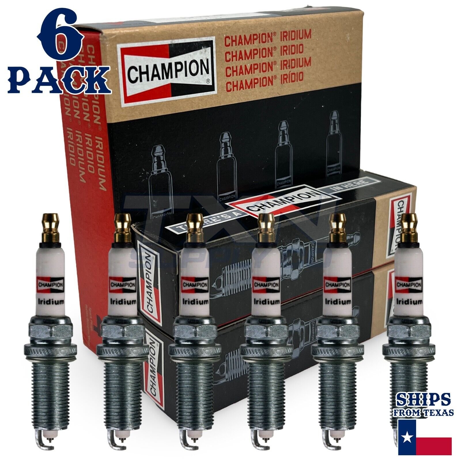 6 Pack Champion 9202 Iridium Spark Plugs for 1995-2002 Honda Accord 2.7L 3.0L V6