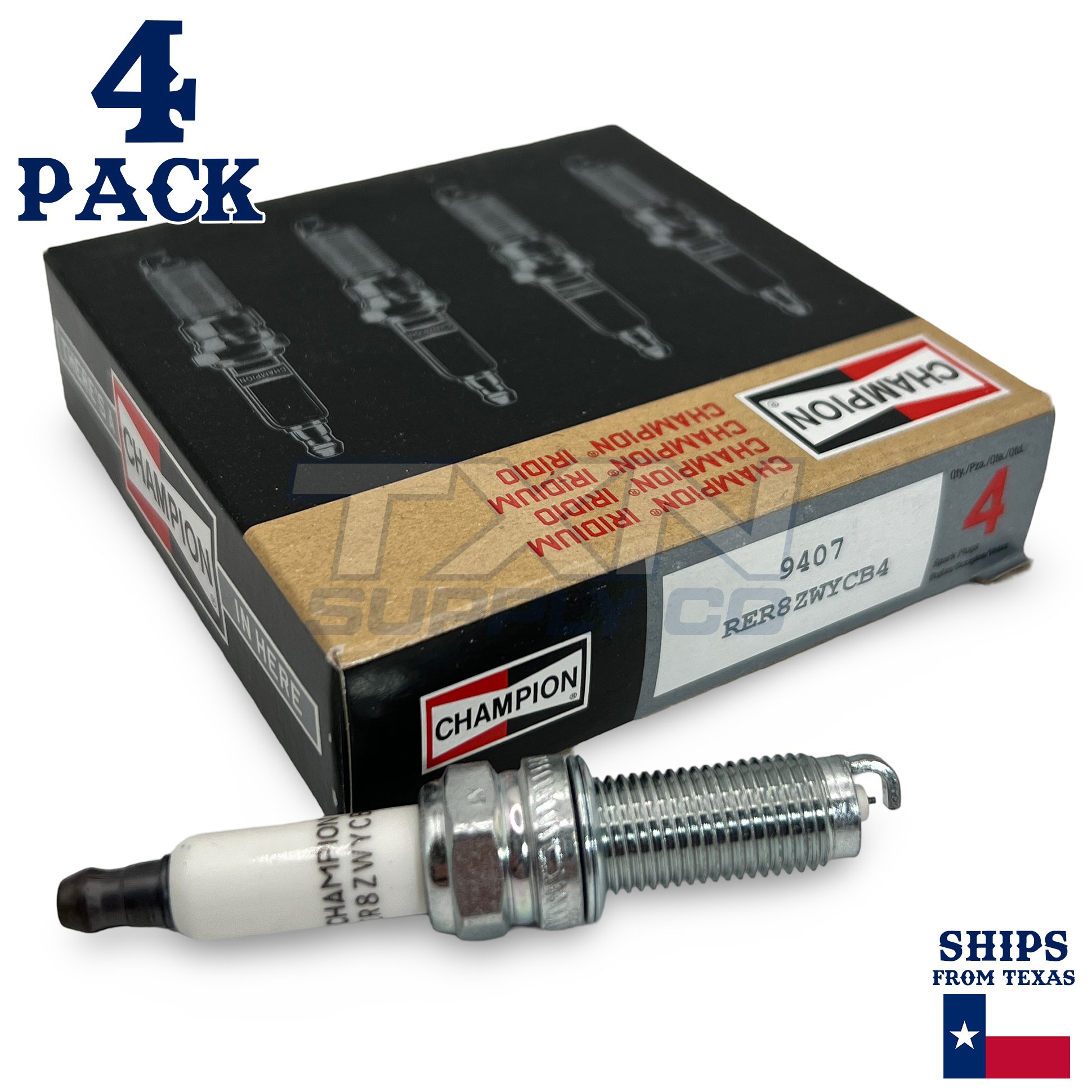 4 Pack Champion 9407 Spark Plug - For 2012-2015 Honda Civic 1.8L