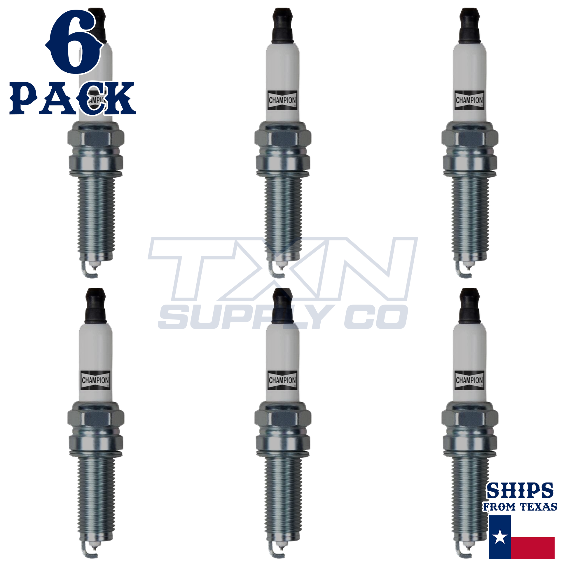 Champion 9407 Spark Plugs 6 Pack
