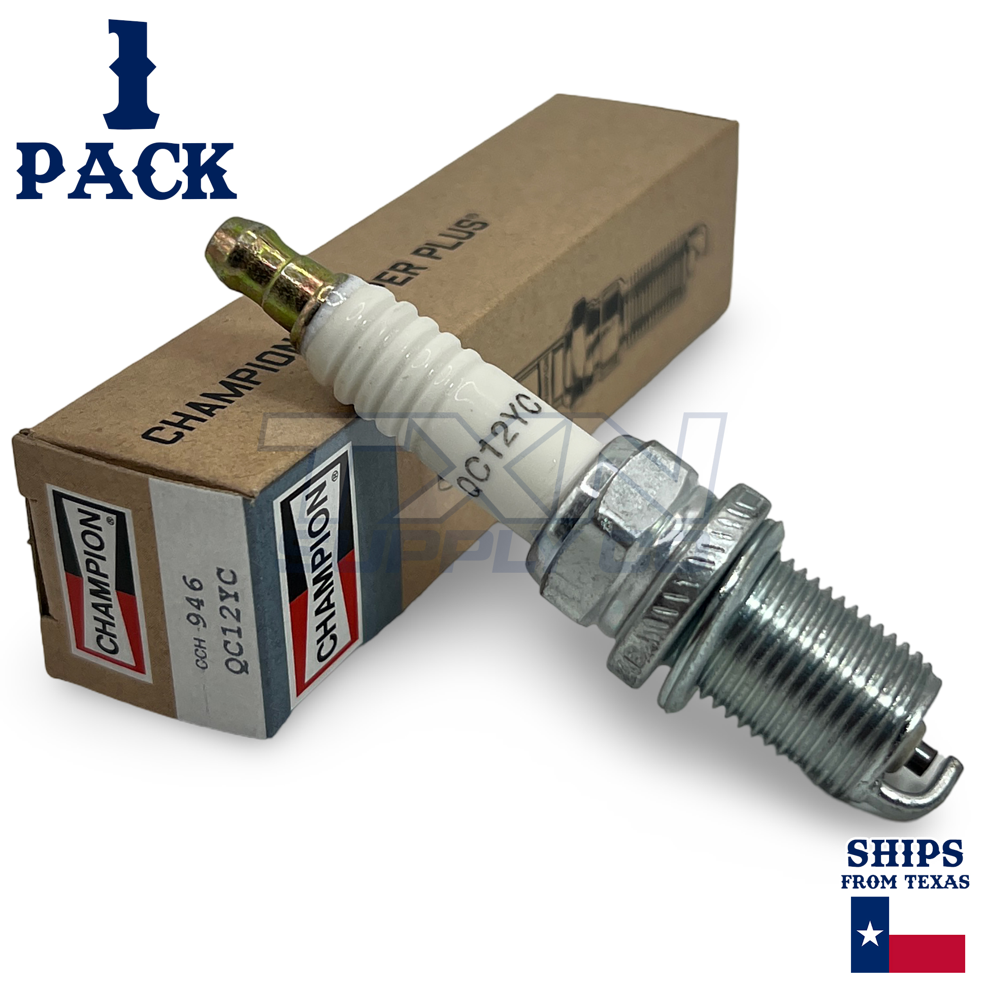 Champion 946 Copper Spark Plug QC12YC - 1 Pack - Image 1