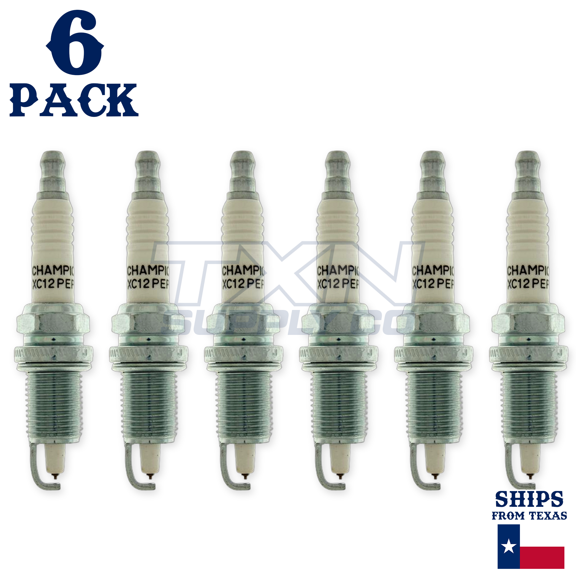 Champion New Copper Plus Small Engine 955M Spark Plug Set of 6 XC12PEPB