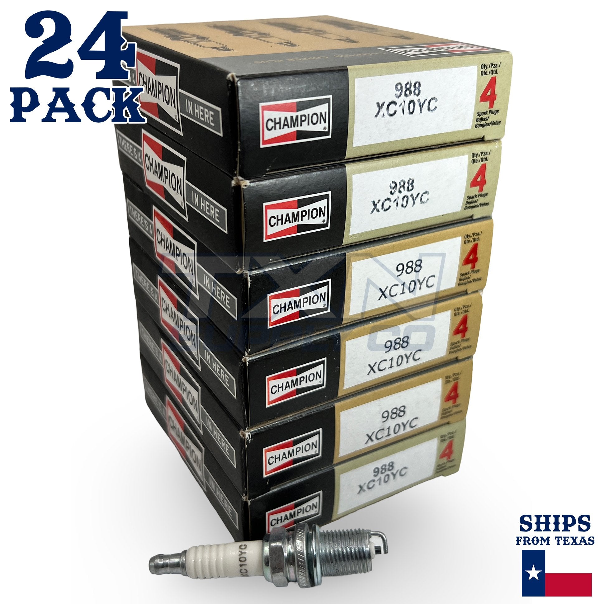 Champion 988 988S Copper Plus Spark Plug XC10YC - 24 Pack - Shop Pack - Image 1