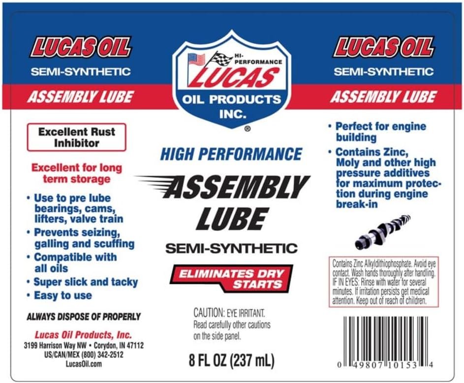 Lucas Oil 10152 High Performance Semi-Synthetic Assembly Lube - 4 oz - Image 2