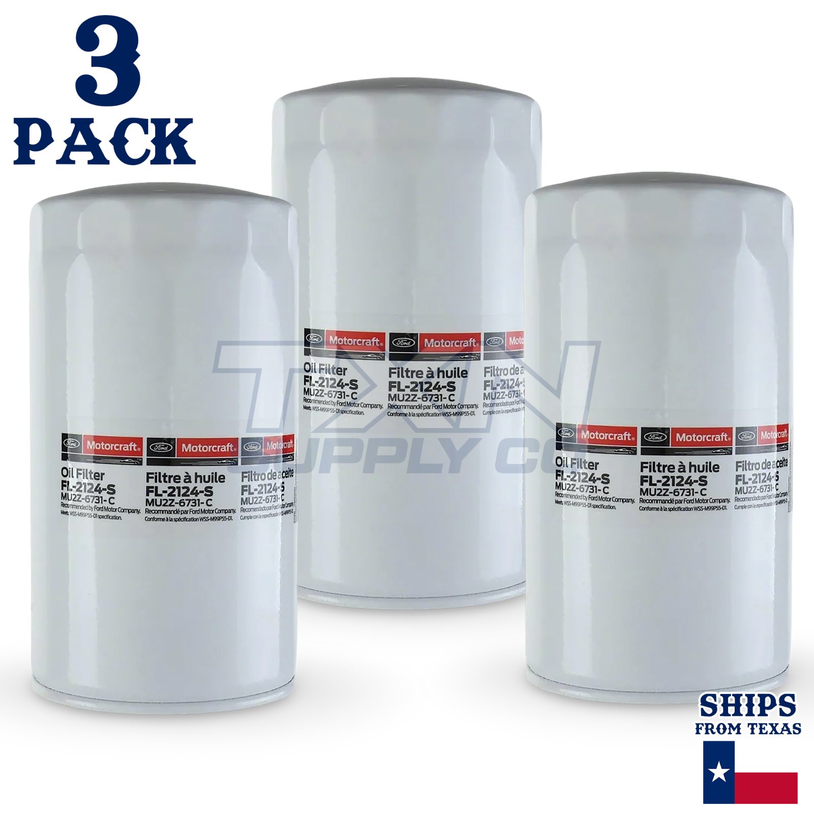 3 Pack Motorcraft FL2124S Engine Oil Filter FL-2124-S AA5Z-6714-A