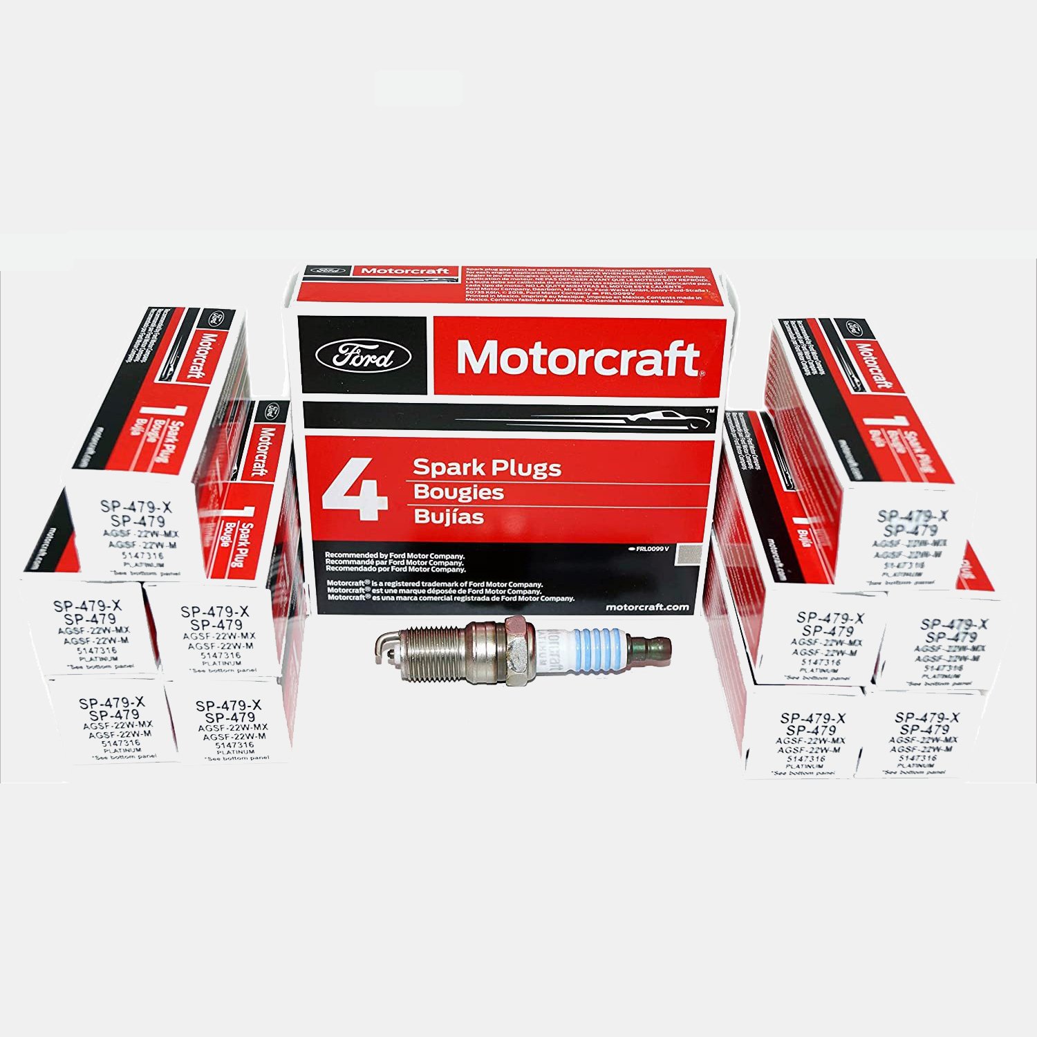 Motorcraft SP479 Platinum Spark Plugs SP-479-X - 10 Pack