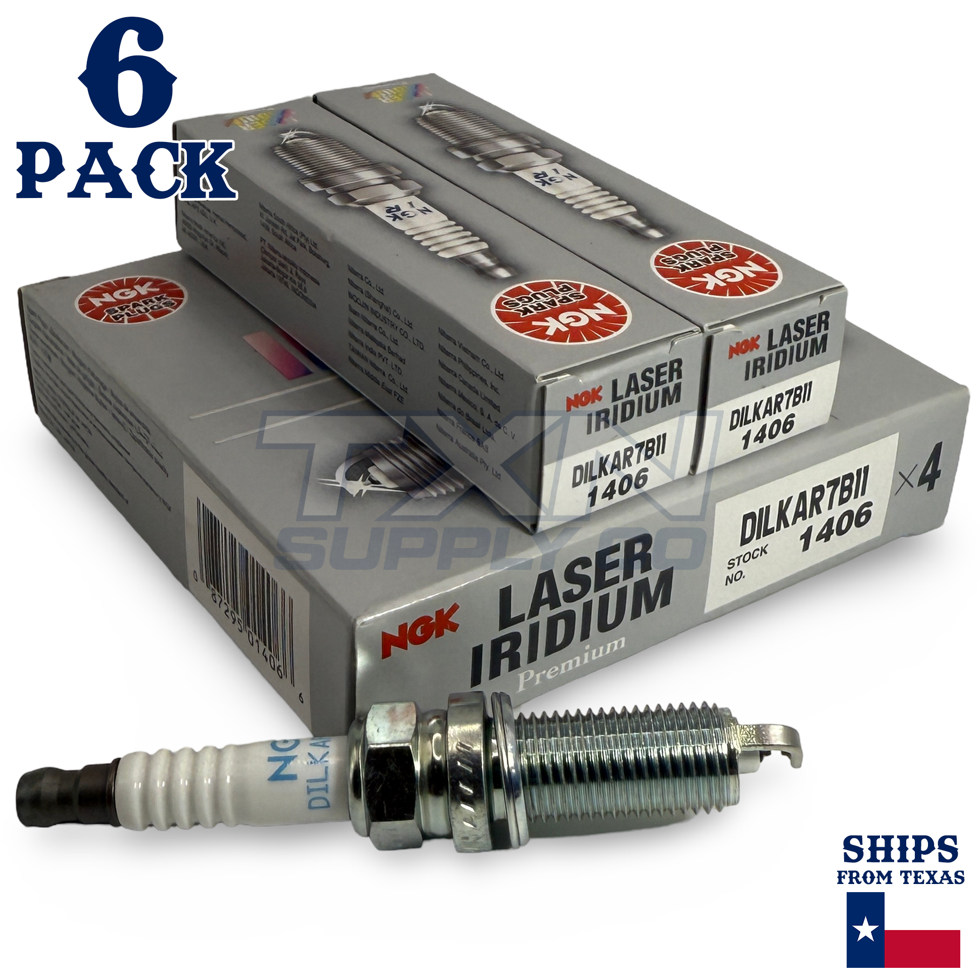 6 Pack NGK 1406 Laser Iridium Spark Plugs 2013-2014 for Nissan Pathfinder 3.5L V6 - Image 1