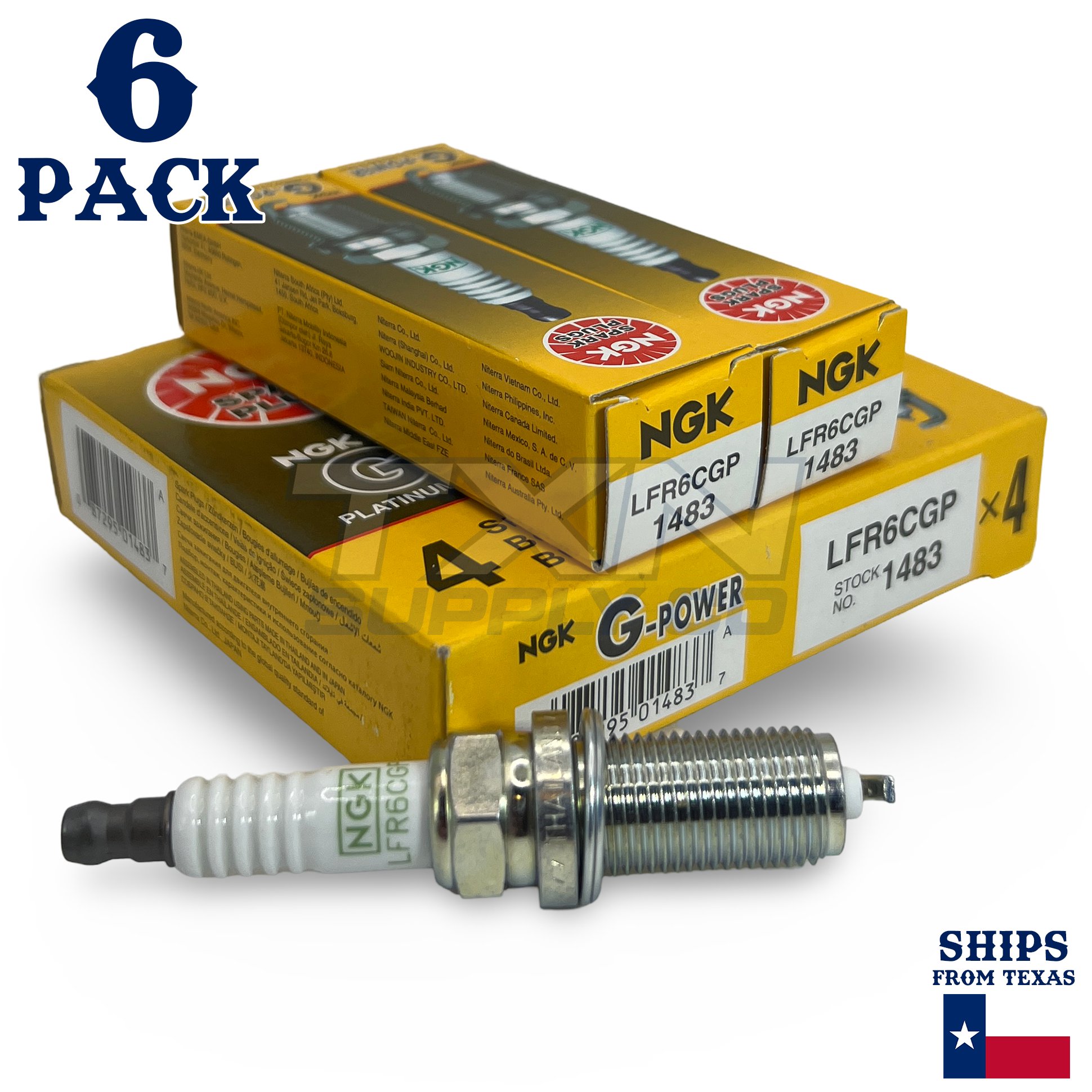 6 Pack NGK 1483 G-Power Spark Plugs 2011-2014 for Lexus ES350 3.5L V6 - Image 1