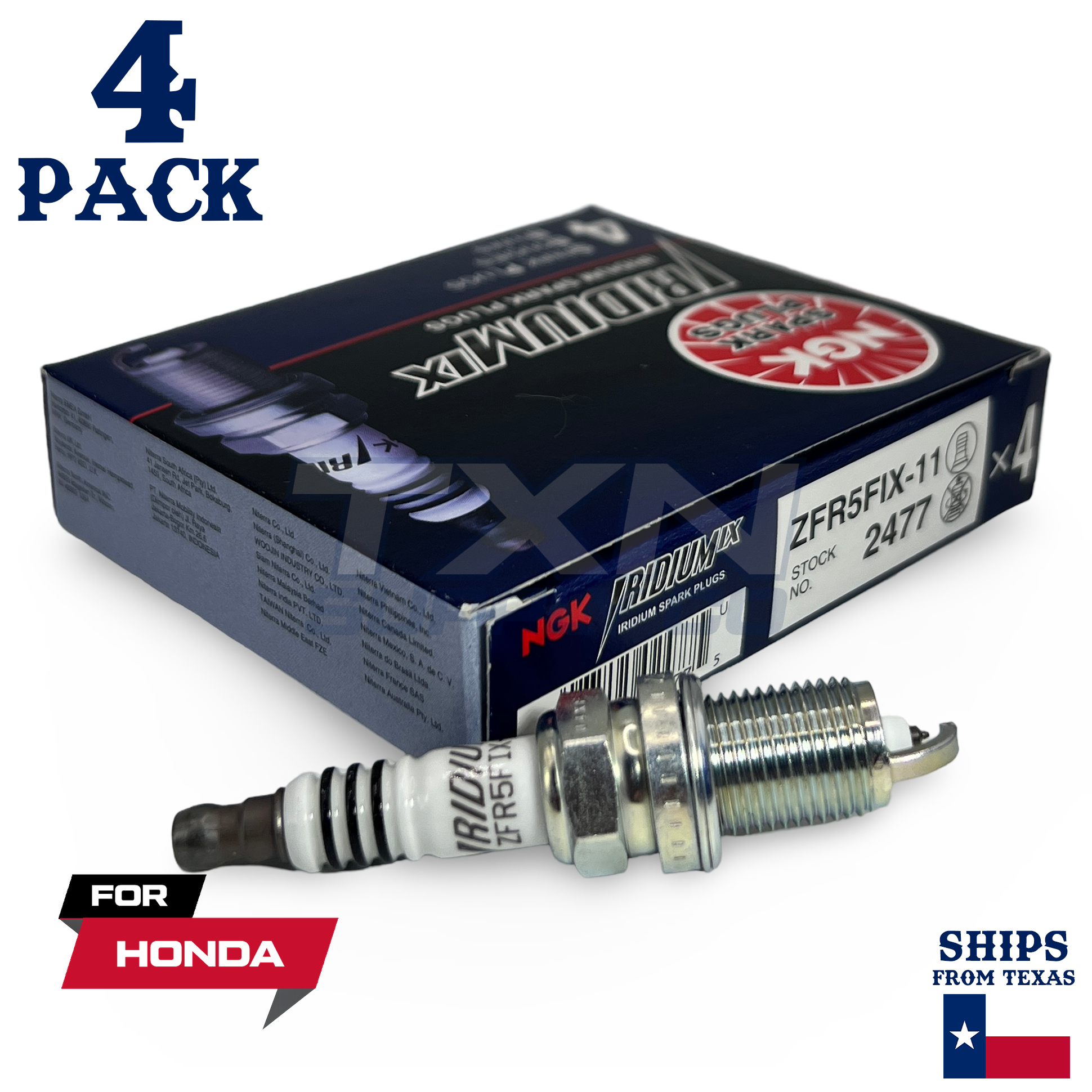 4 Pack NGK 2477 Iridium IX Spark Plugs 1998 for Honda Odyssey L4-2.3L - Image 1