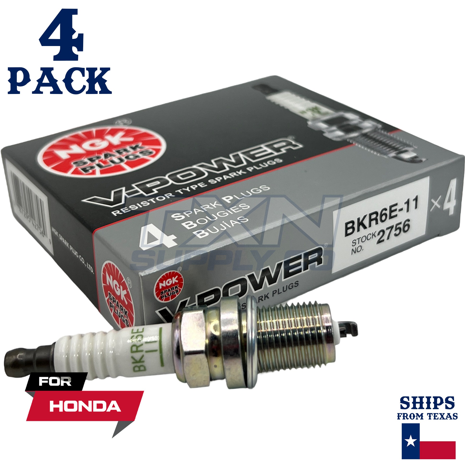 1994-1997 Honda Civic del Sol 1.6L NGK 2756 Spark Plugs - 4 Pack