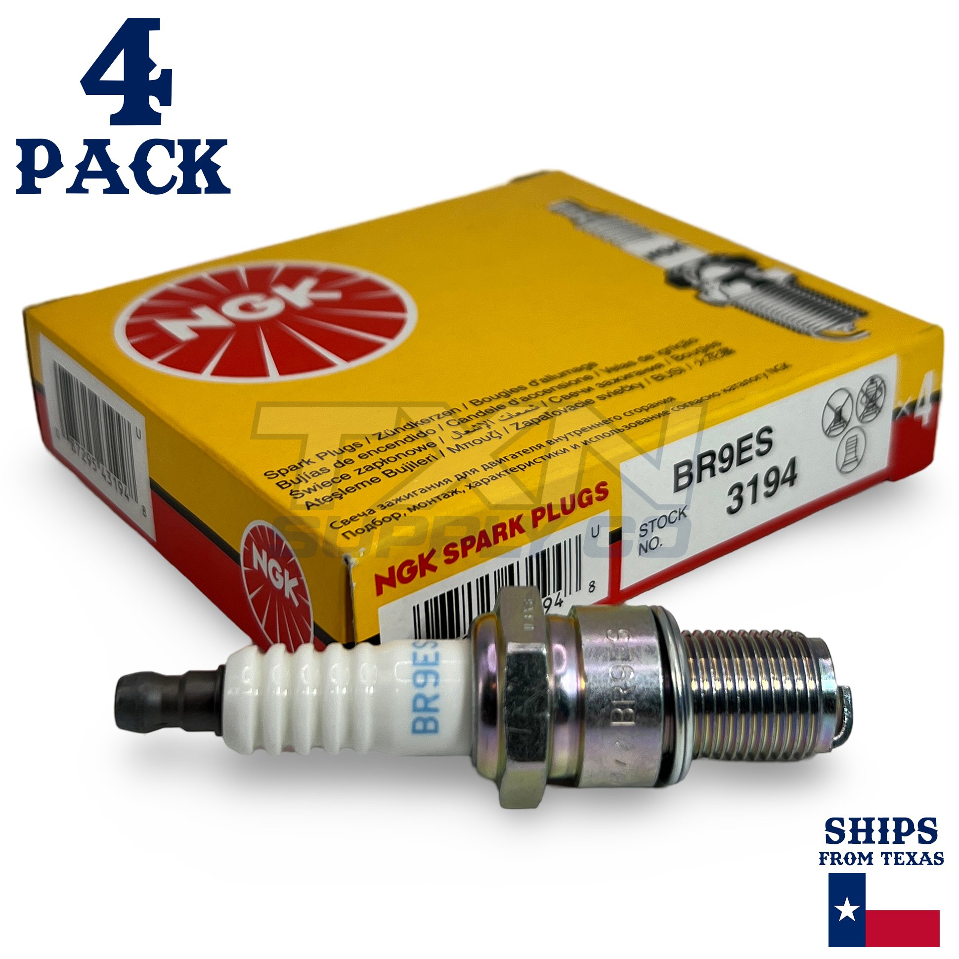 4 Pack NGK 3194 U-Groove Spark Plugs 1998-1999 for Toyota Corolla L4 1.8L - Image 1