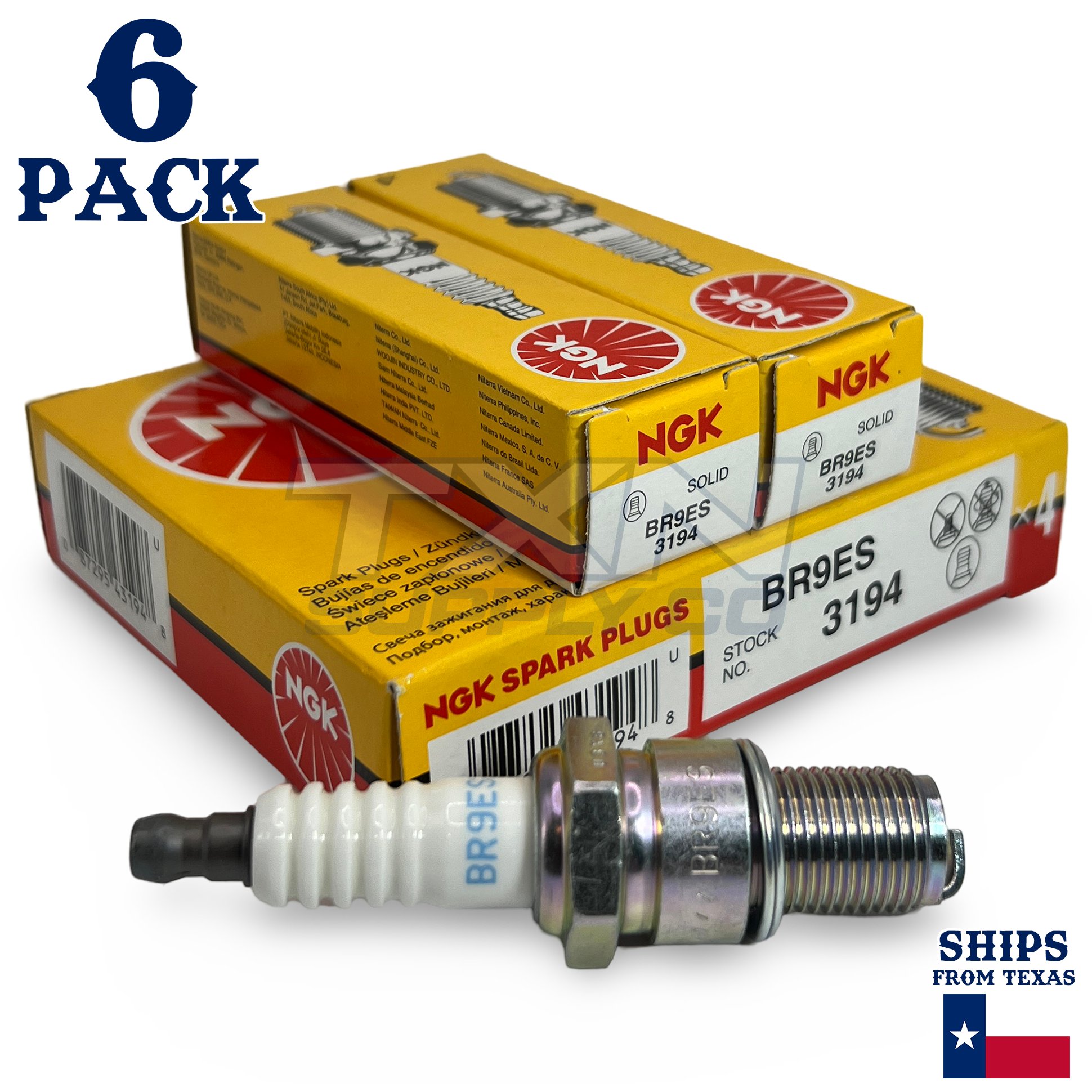 6 Pack NGK 3194 U-Groove Spark Plugs 2000 for Toyota Sienna V6 3.0L - Image 1