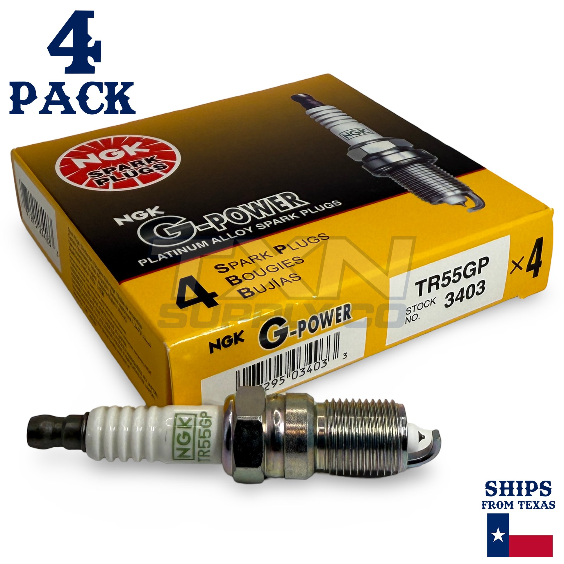 4 Pack NGK 3403 G-Power Spark Plugs 2007-2008 for Ford Escape 2.3L L4 - Image 1
