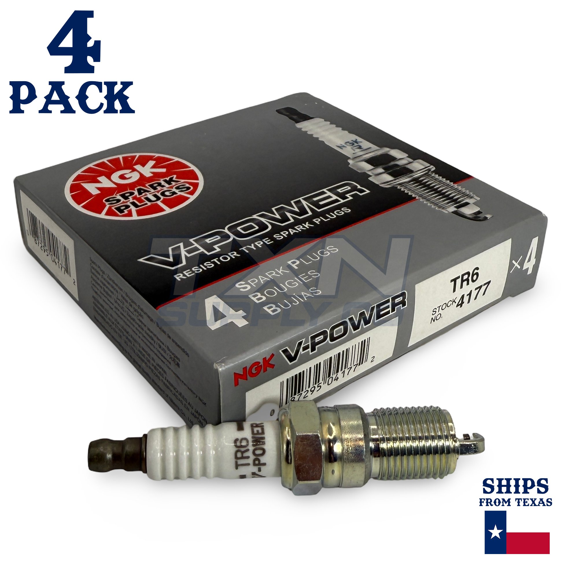 4 Pack NGK 4177 Spark Plug - For 2003-2004 Ford Focus 2.3L