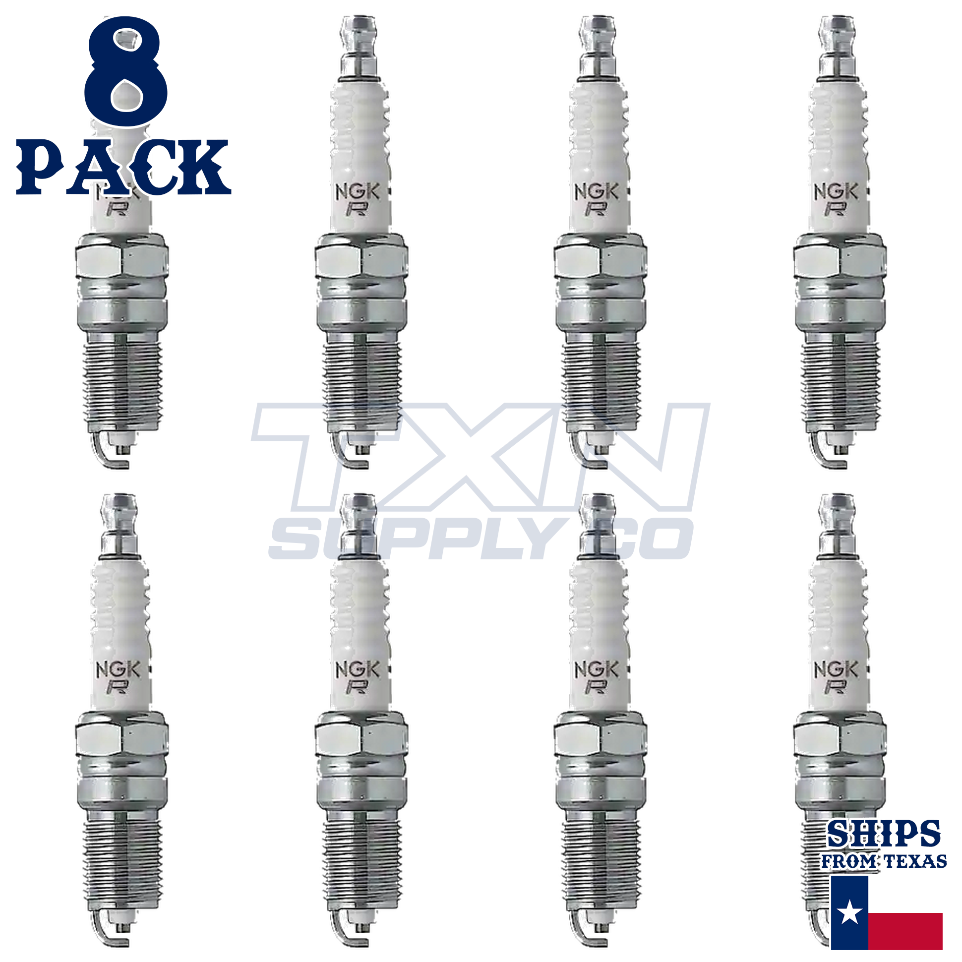 8 Pack NGK V-Power 4177 Spark Plugs TR6 - Image 2