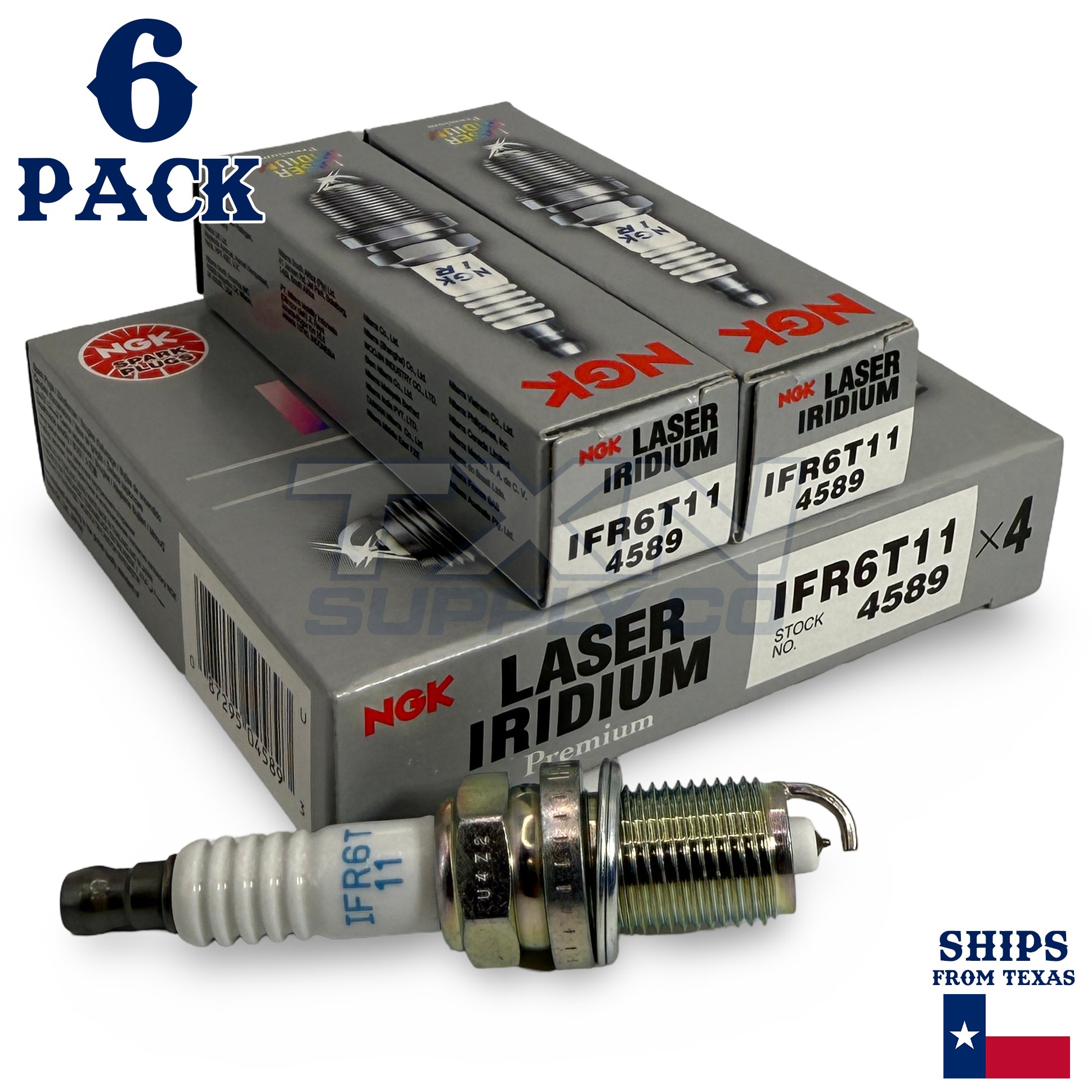 6 Pack NGK 4589 Laser Iridium Spark Plugs 1994-1995 for Lexus ES300 3.0L V6 - Image 1
