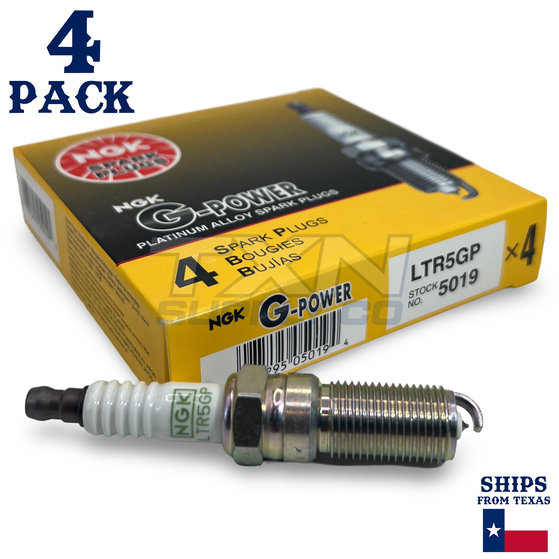 4 Pack NGK 5019 Spark Plug - For 2006-2018 Ford Fusion 2.3L