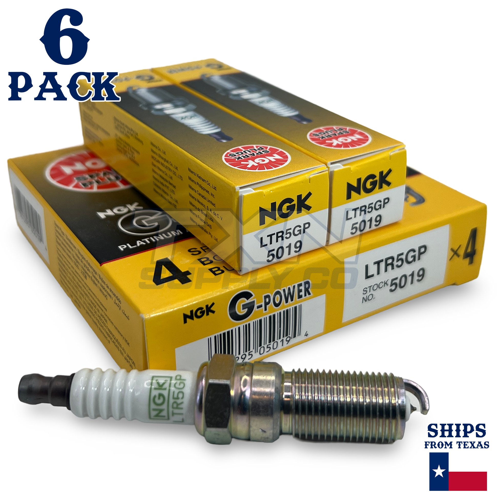 6 Pack NGK 5019 Spark Plug - For 2007-2015 Mazda CX-9 3.5L
