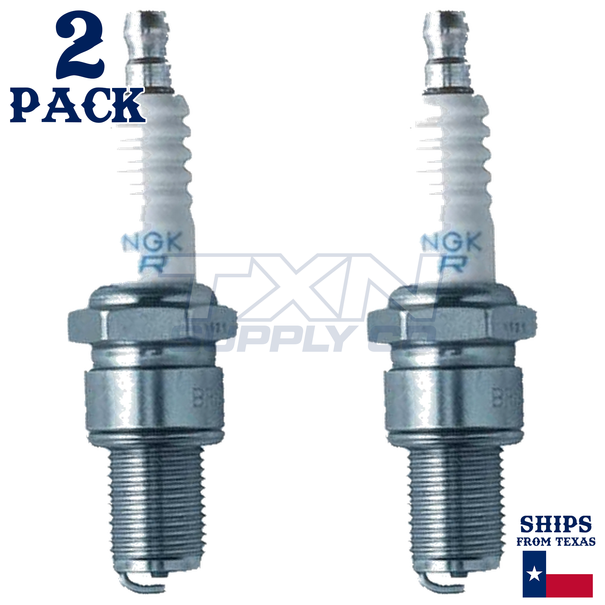 2 Pack NGK V-Power 5722 Spark Plugs BR9ES - Image 2