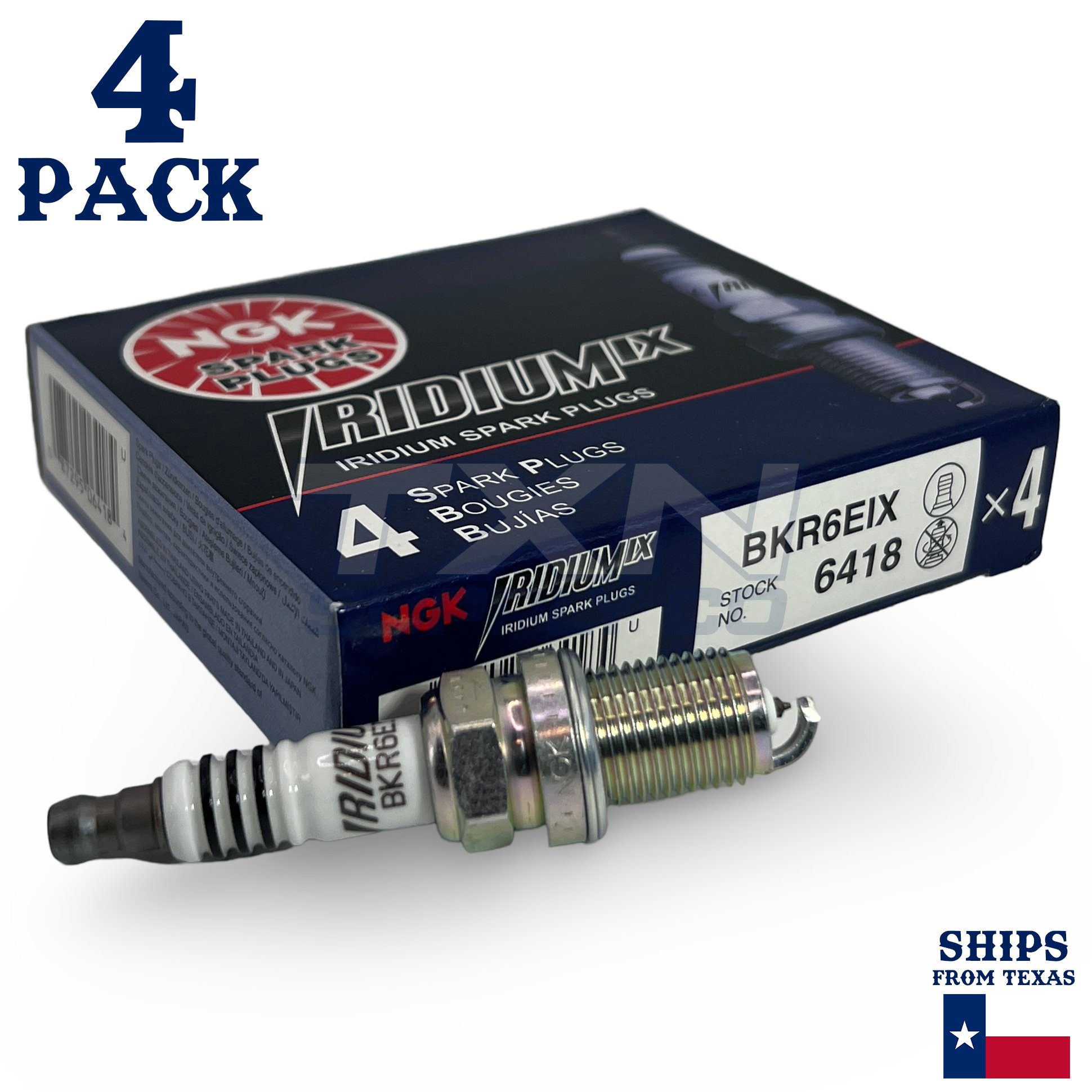 4 Pack NGK 6418 Spark Plug - For 2000-2005 Volkswagen Jetta 1.8L