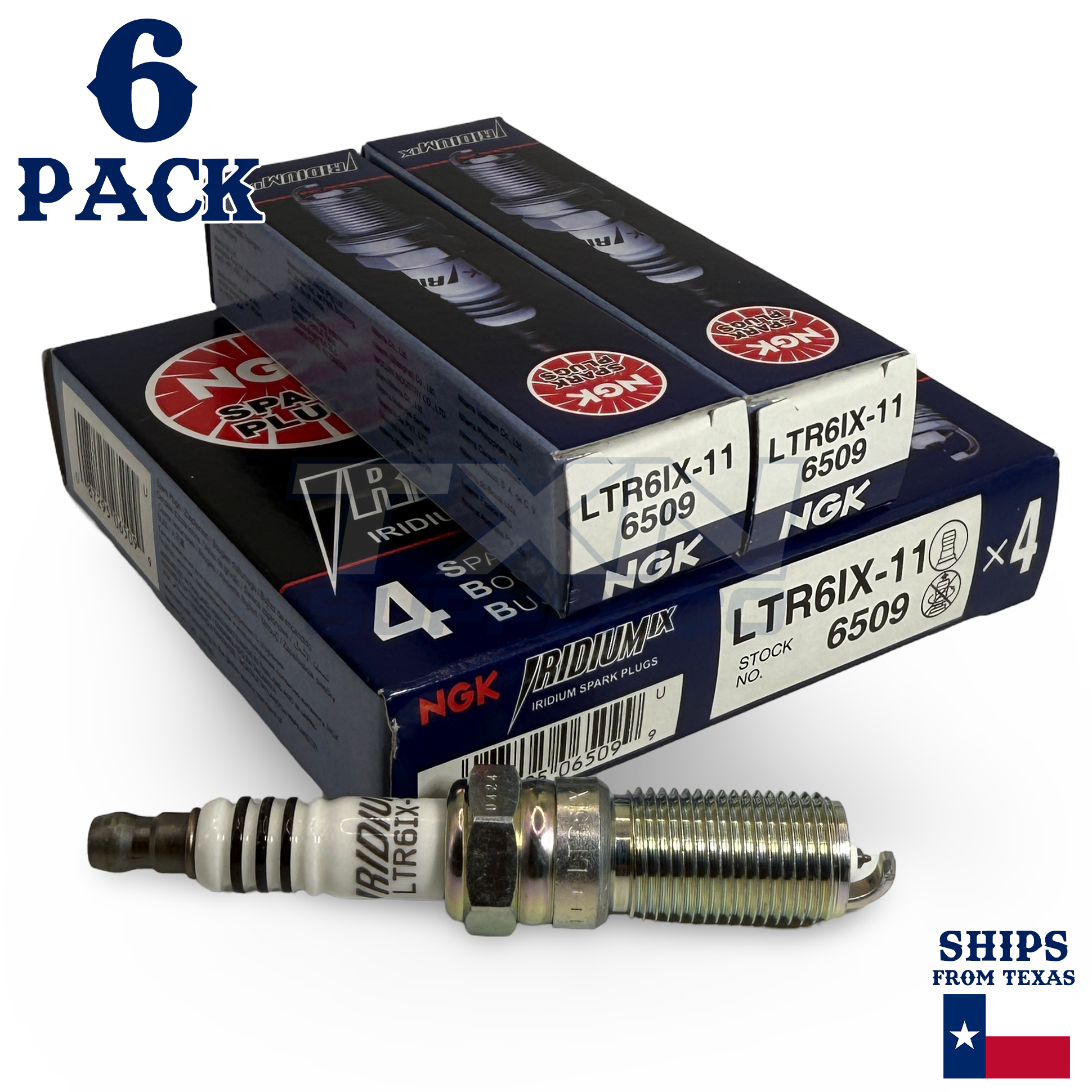 6 Pack NGK 6509 Iridium IX Spark Plugs 2007-2014 for Mazda CX-9 3.5L 3.7L V6 - Image 1