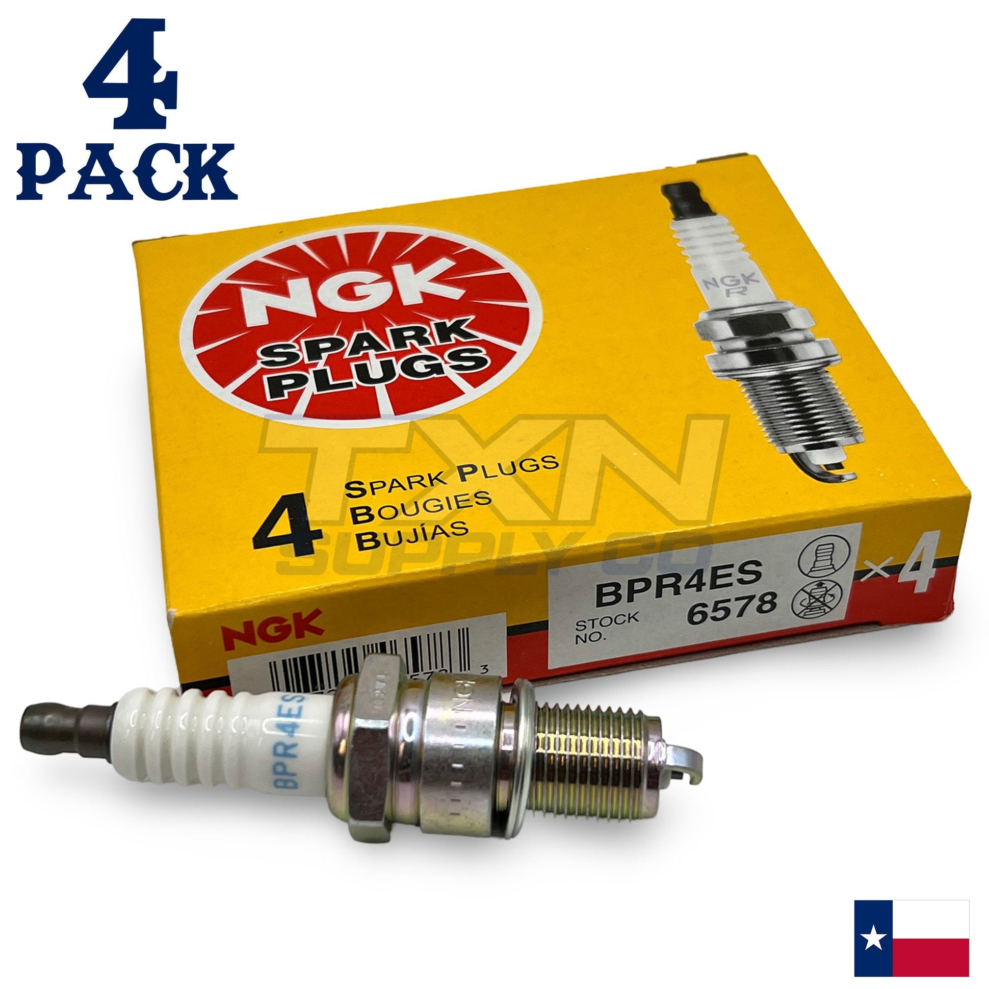 NGK 6578 BPR4ES Spark Plug - 4 Pack - Image 1